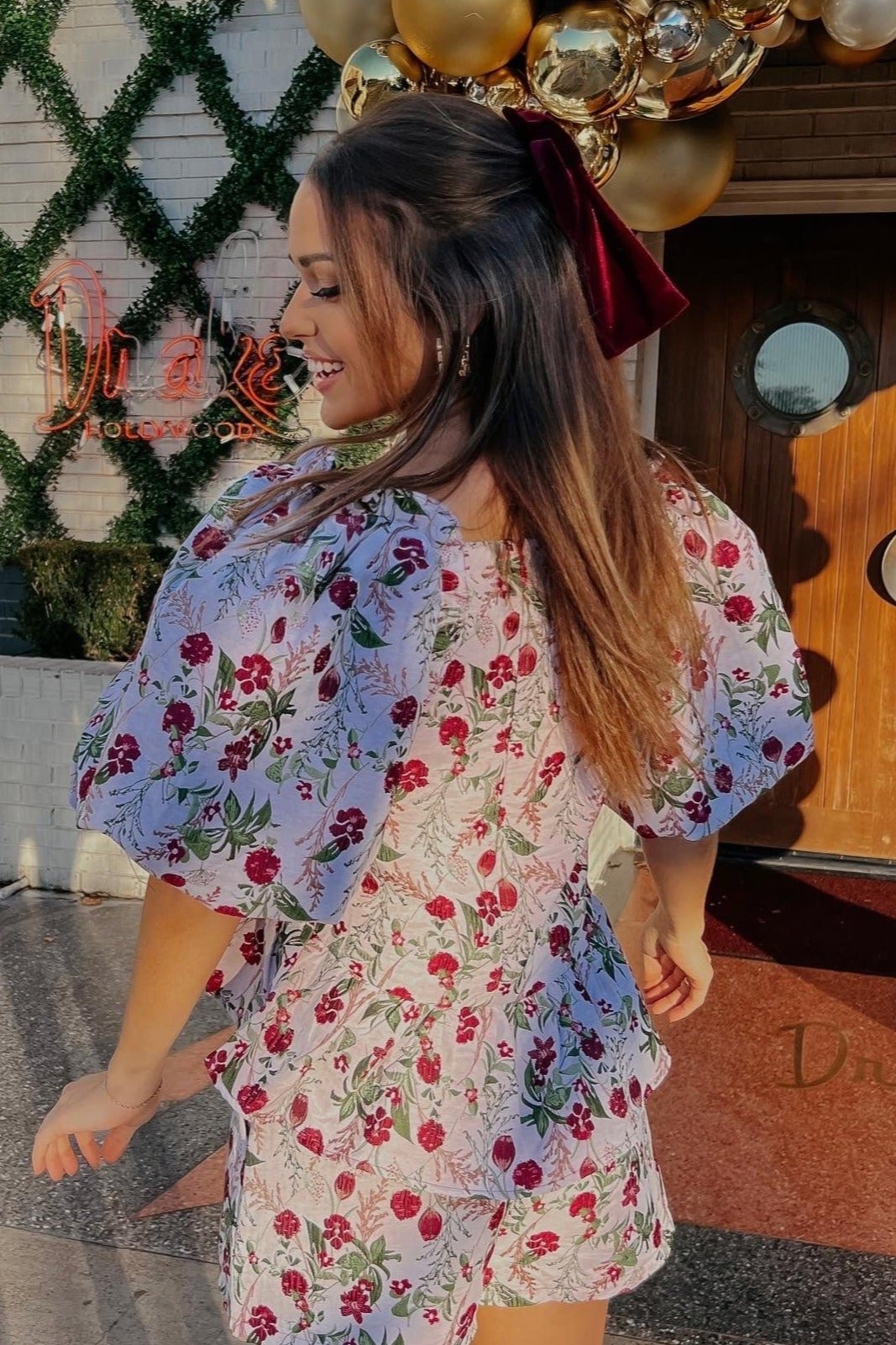 Layla Rose Jacquard Peplum Top
