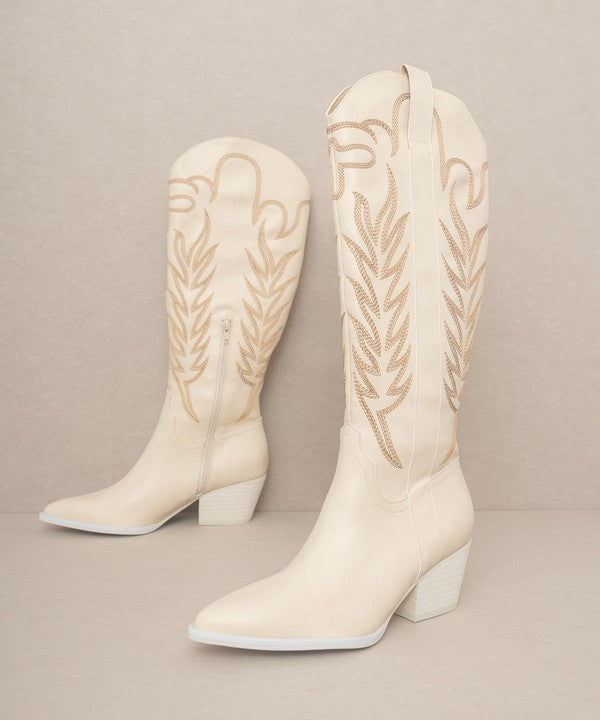 Bone Western Cowgirl Boots