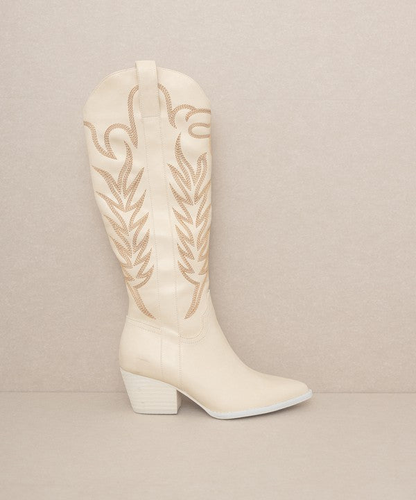 Bone Western Cowgirl Boots