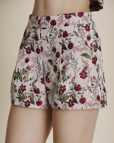 Layla Rose Jacquard High-Waisted Shorts