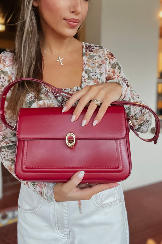Jessica Red Vintage Shoulder Bag