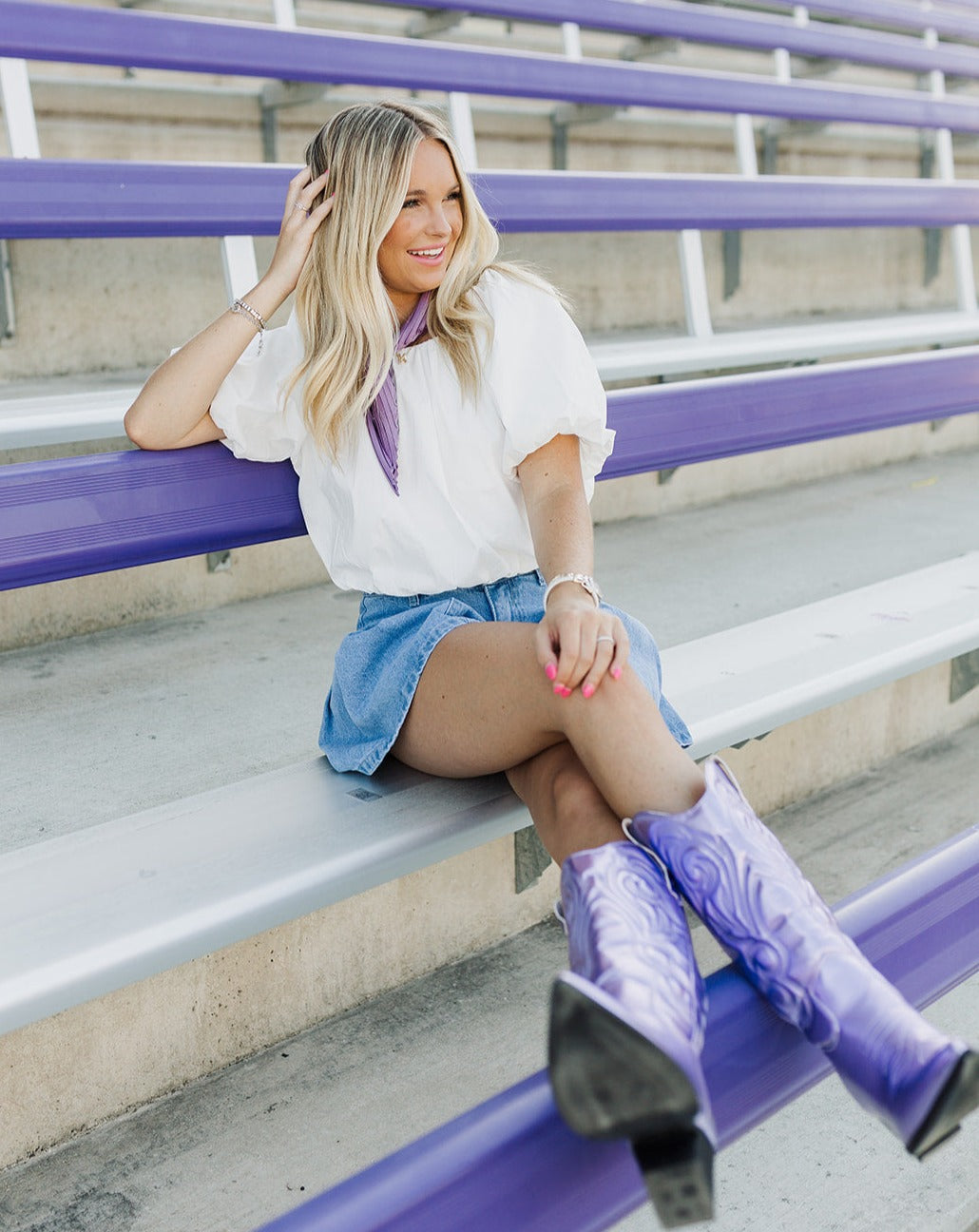 White Bubble Crop Top