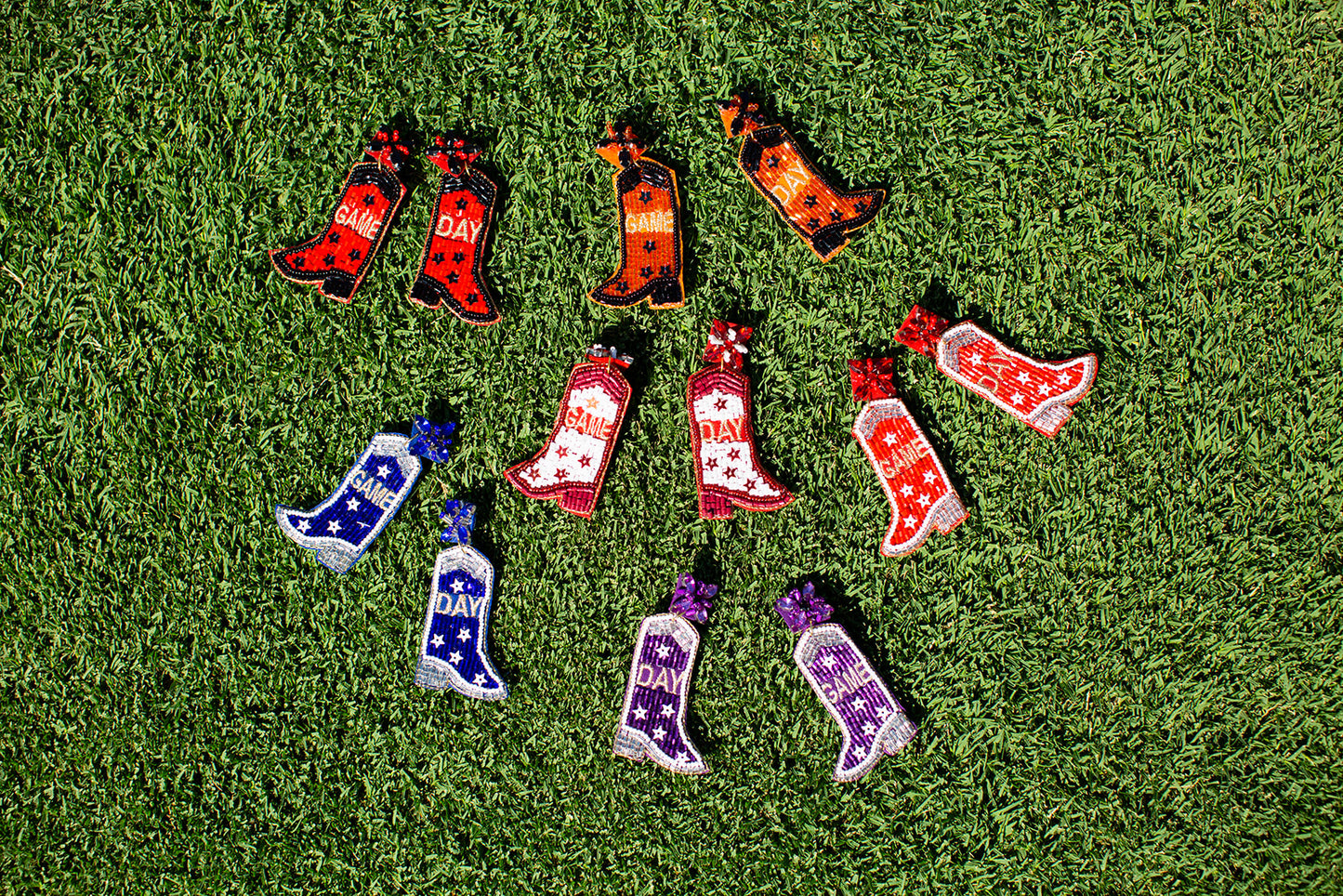 Gameday Boot Earrings | Red & Black