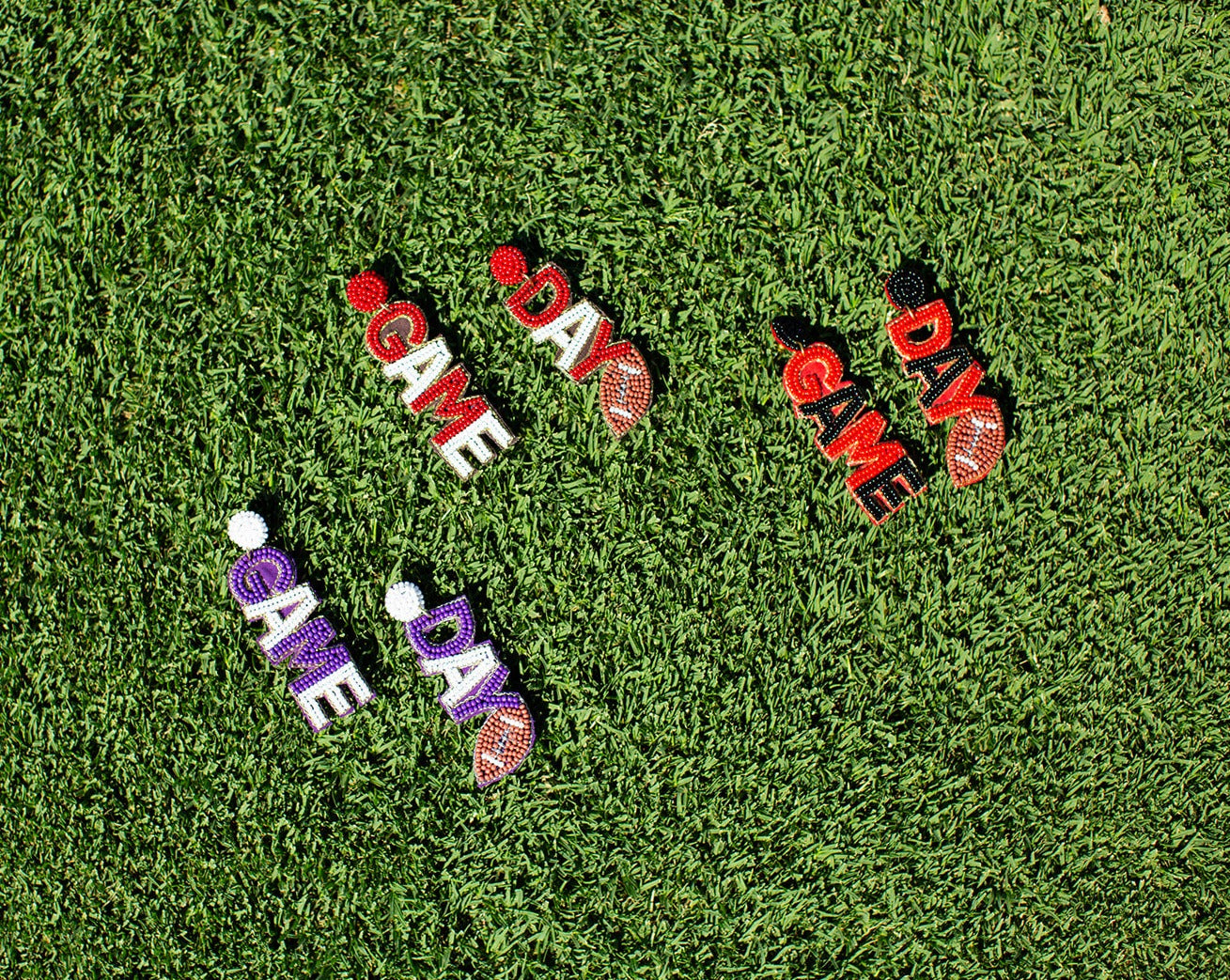 Football Gameday Earrings | Red & Black