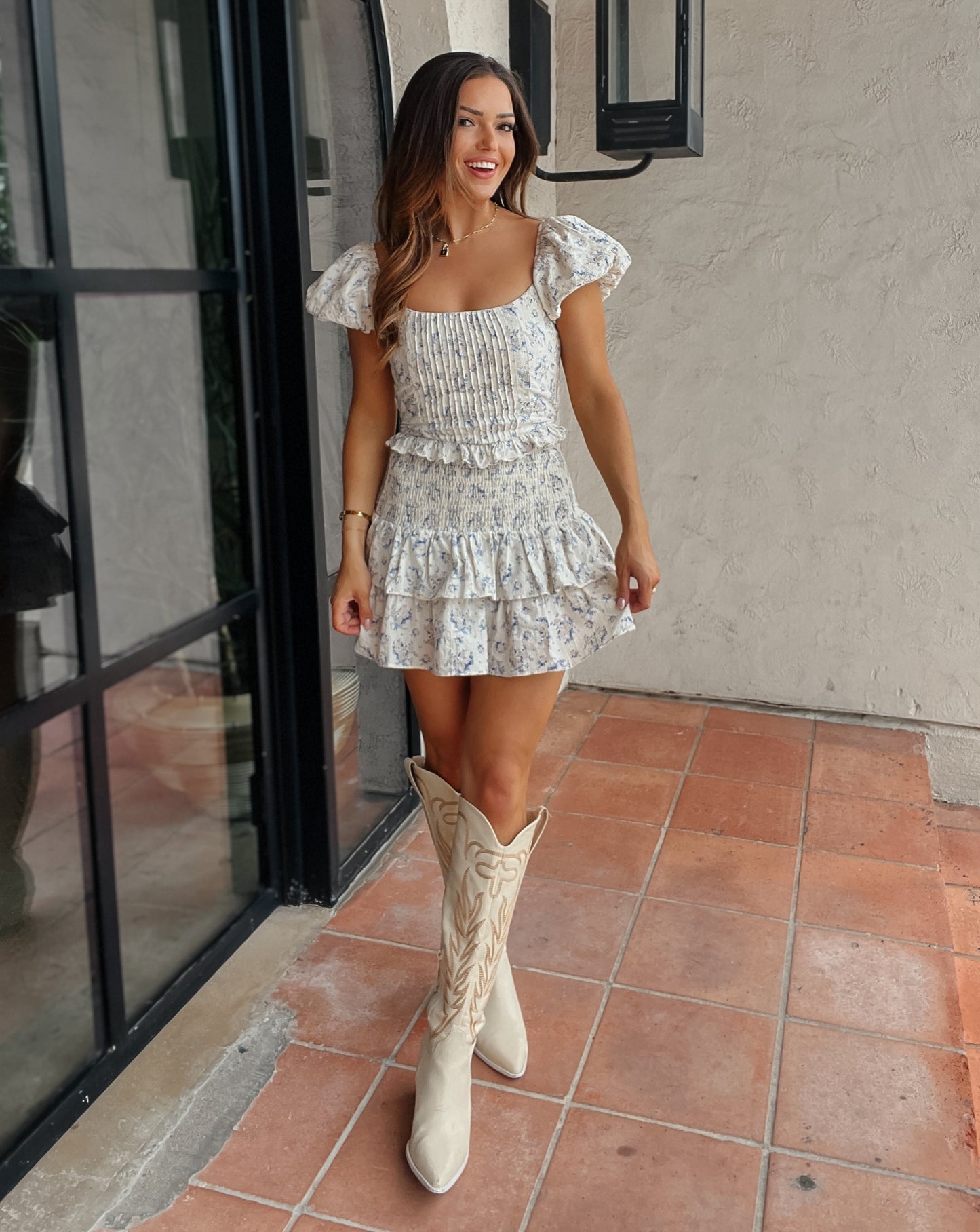 Claire Puff Sleeve Corset Top