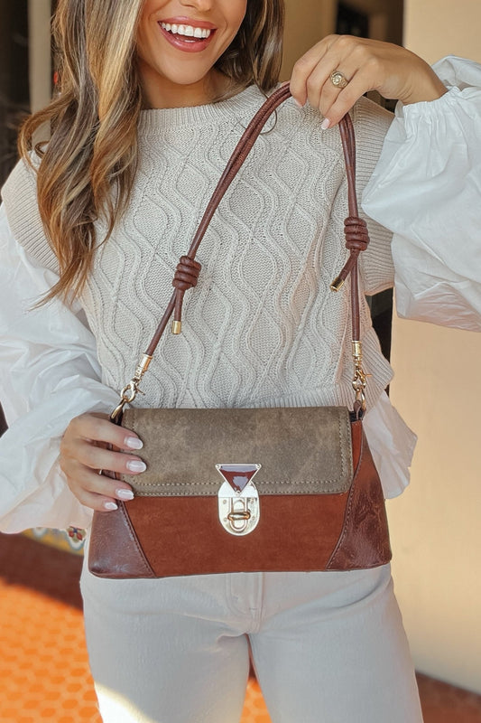 Jordan Contrast Brown Shoulder Bag Purse