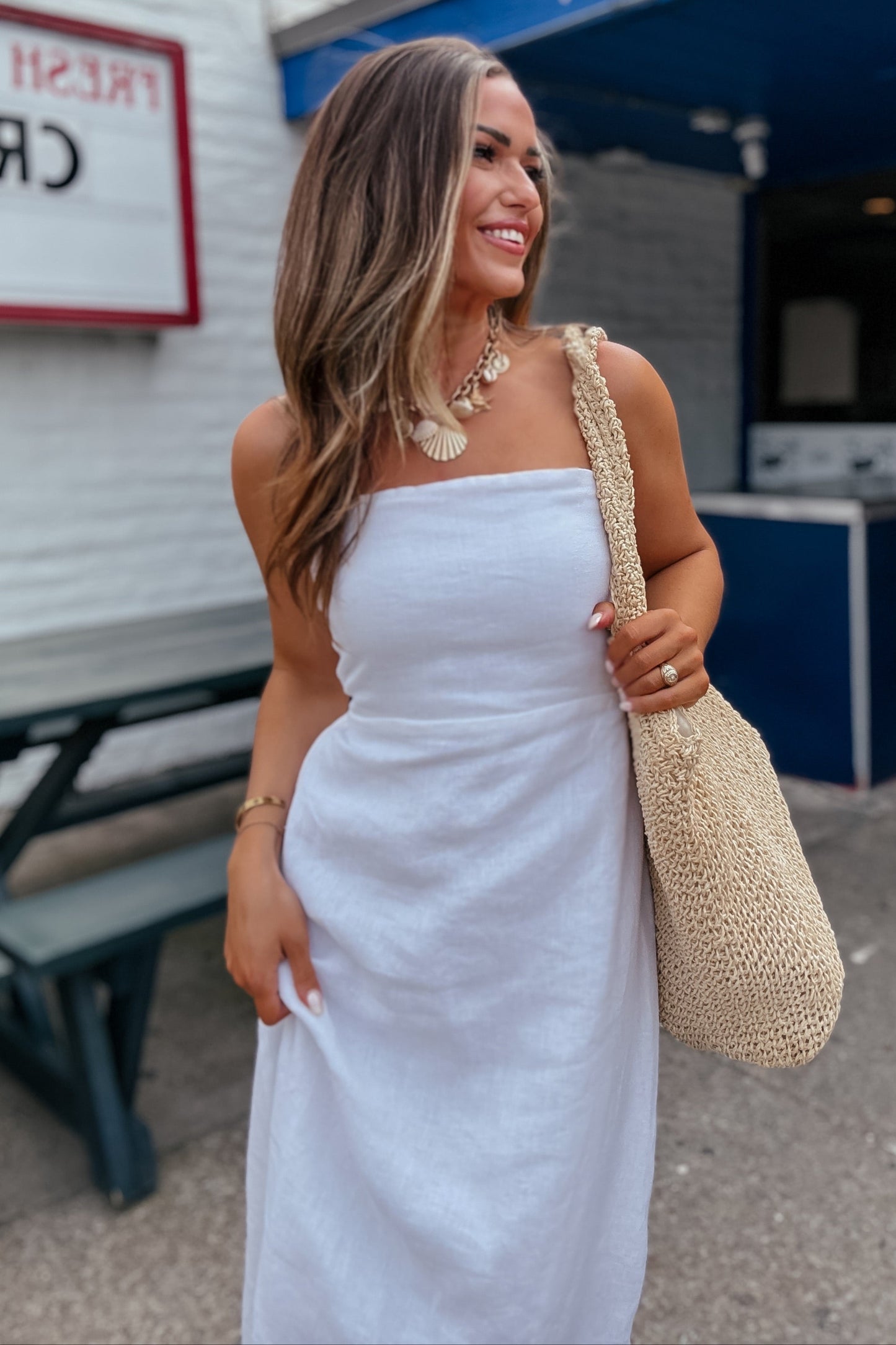 Brady White Linen Dress
