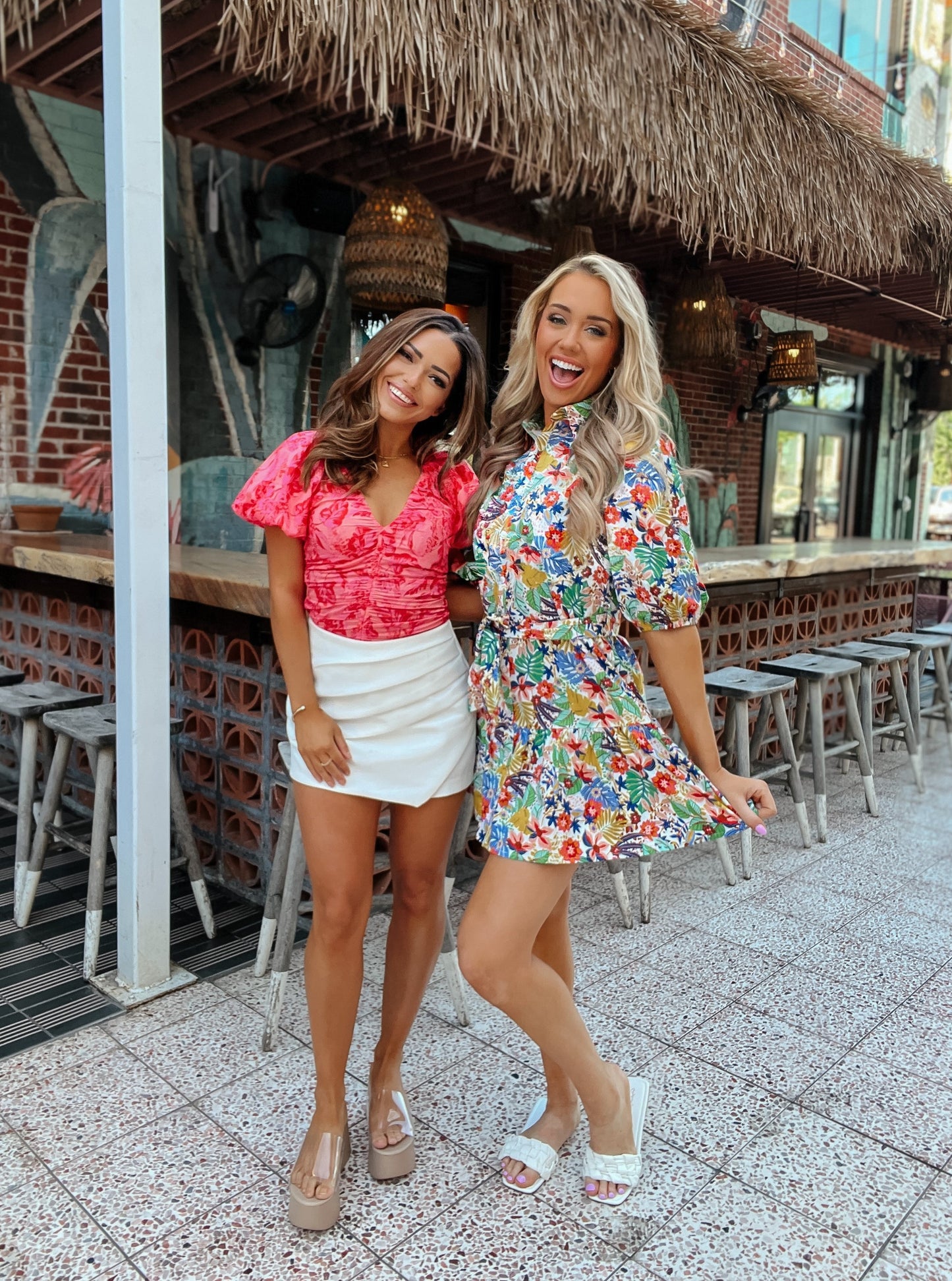 Flora Farms Puff Sleeve Ruched Top