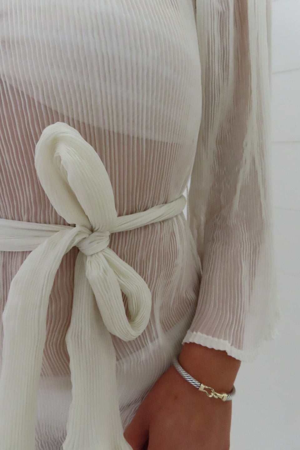 Stevie Cream Swim Cover-Up Dress