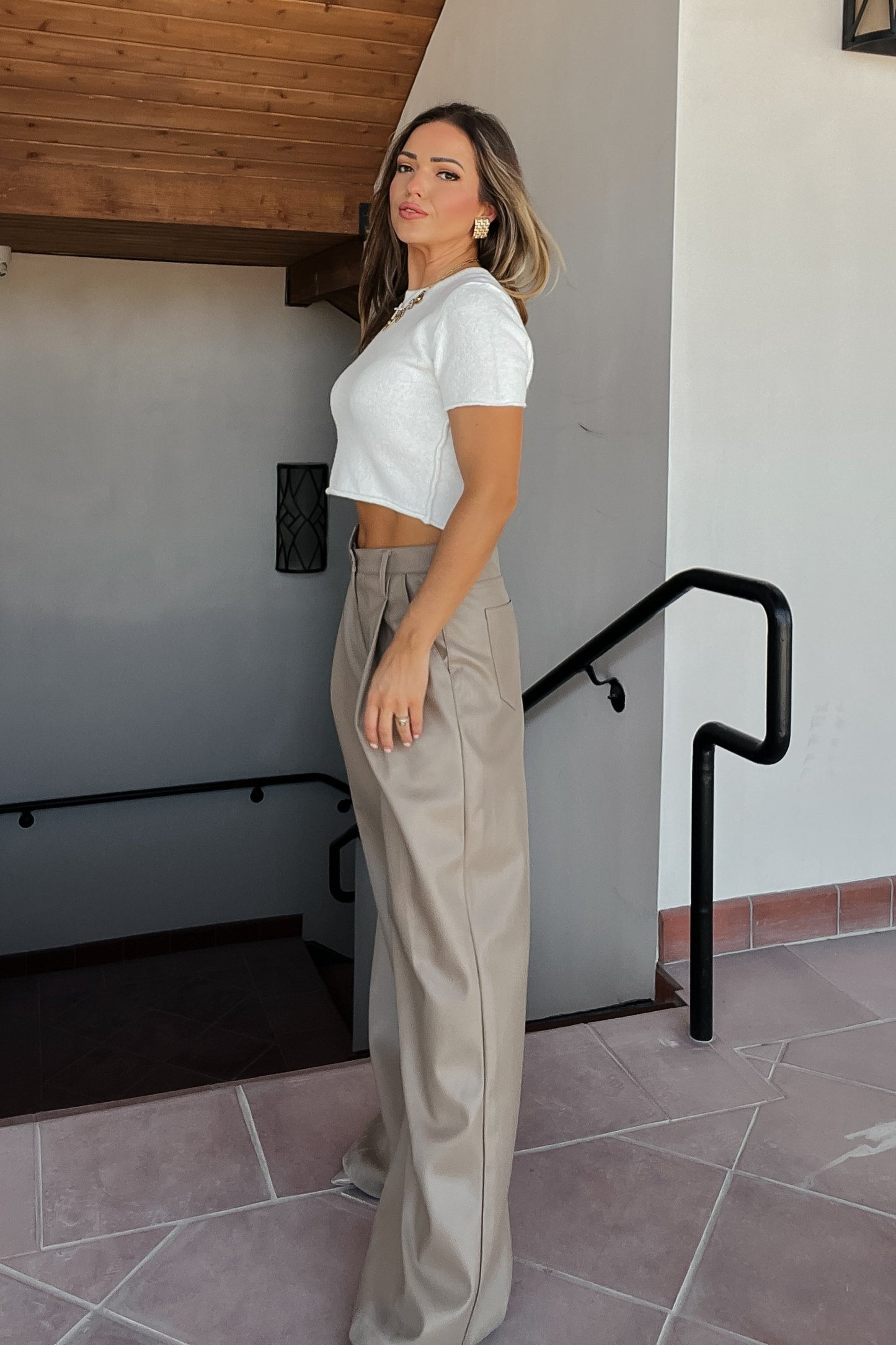 Raliegh White Fuzzy Sweater Tee