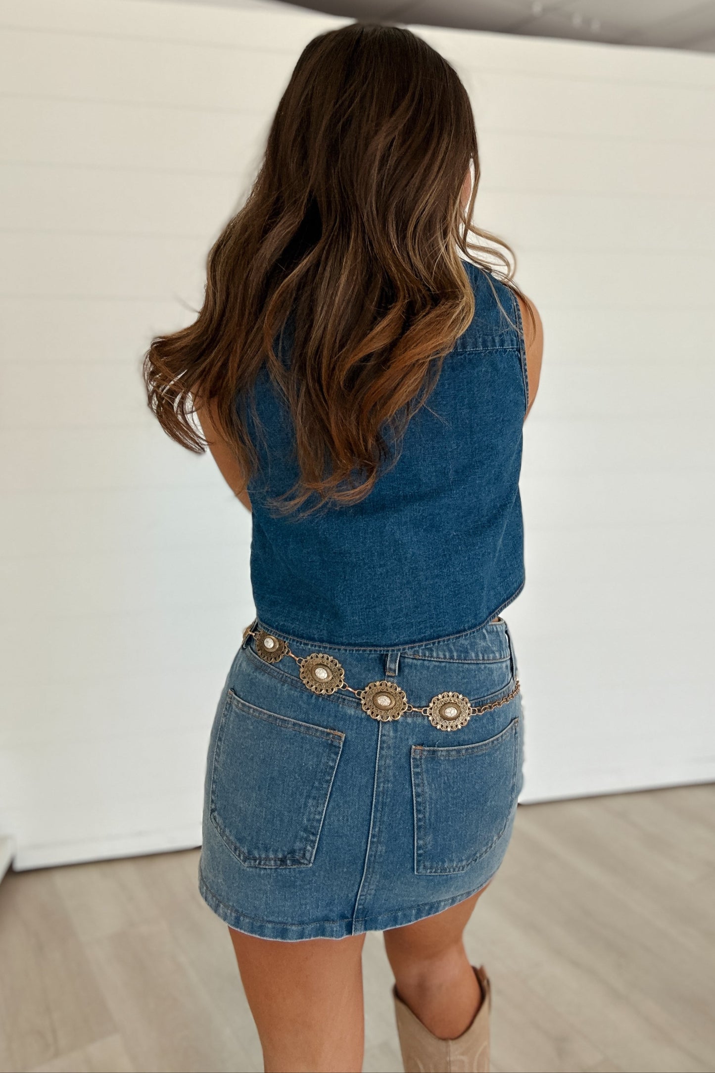 Leanne Denim Mini Skirt