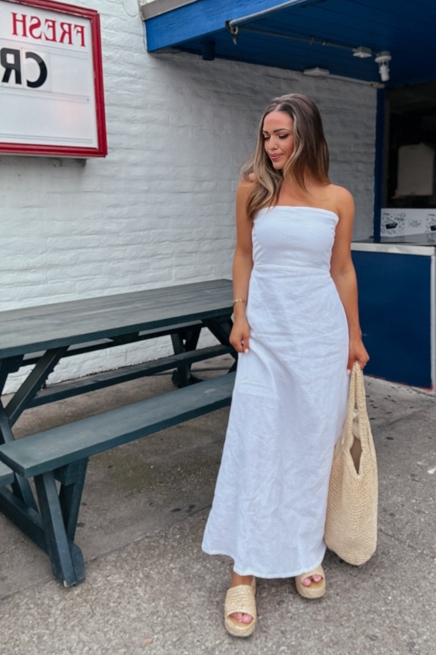 Brady White Linen Dress