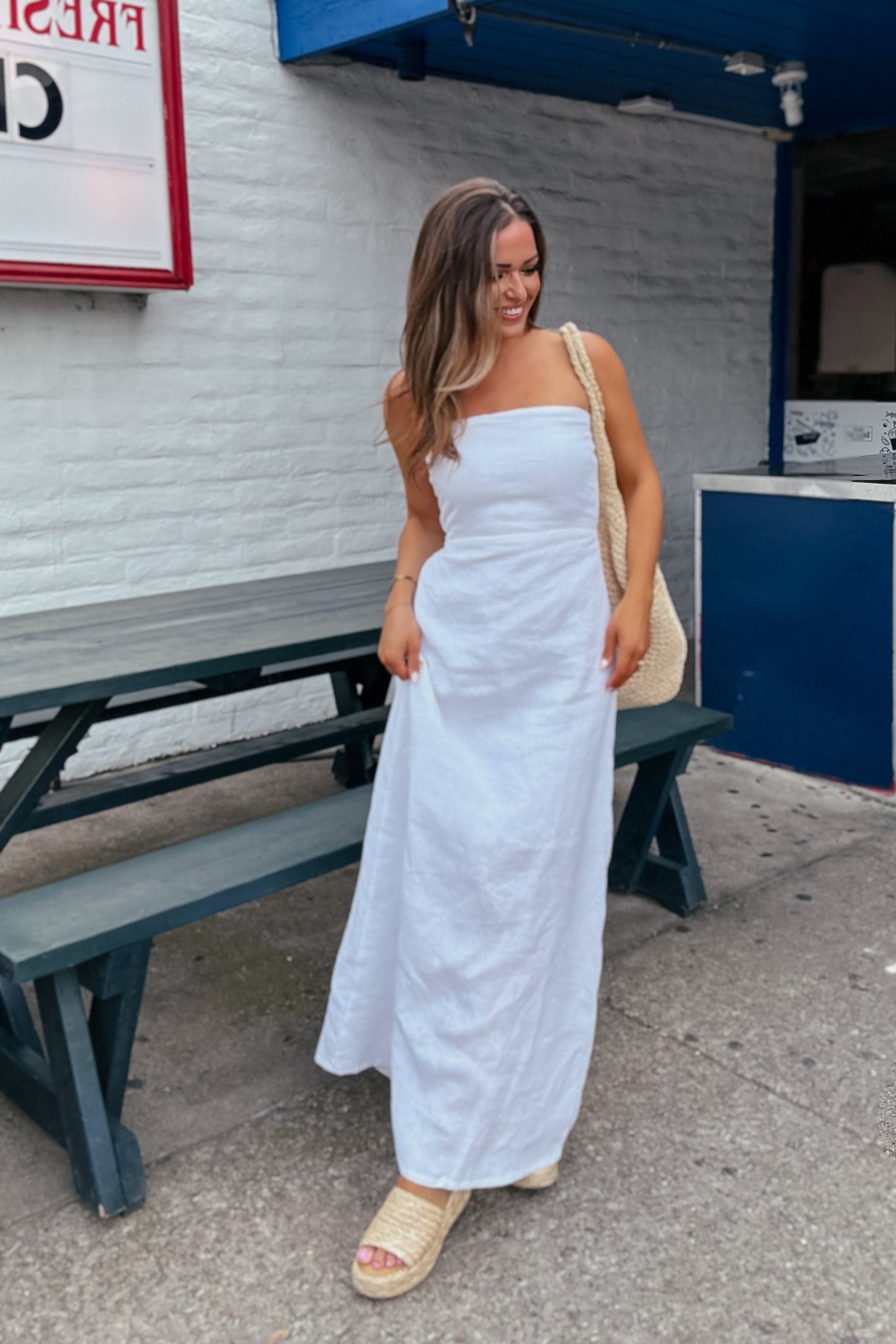 Brady White Linen Dress