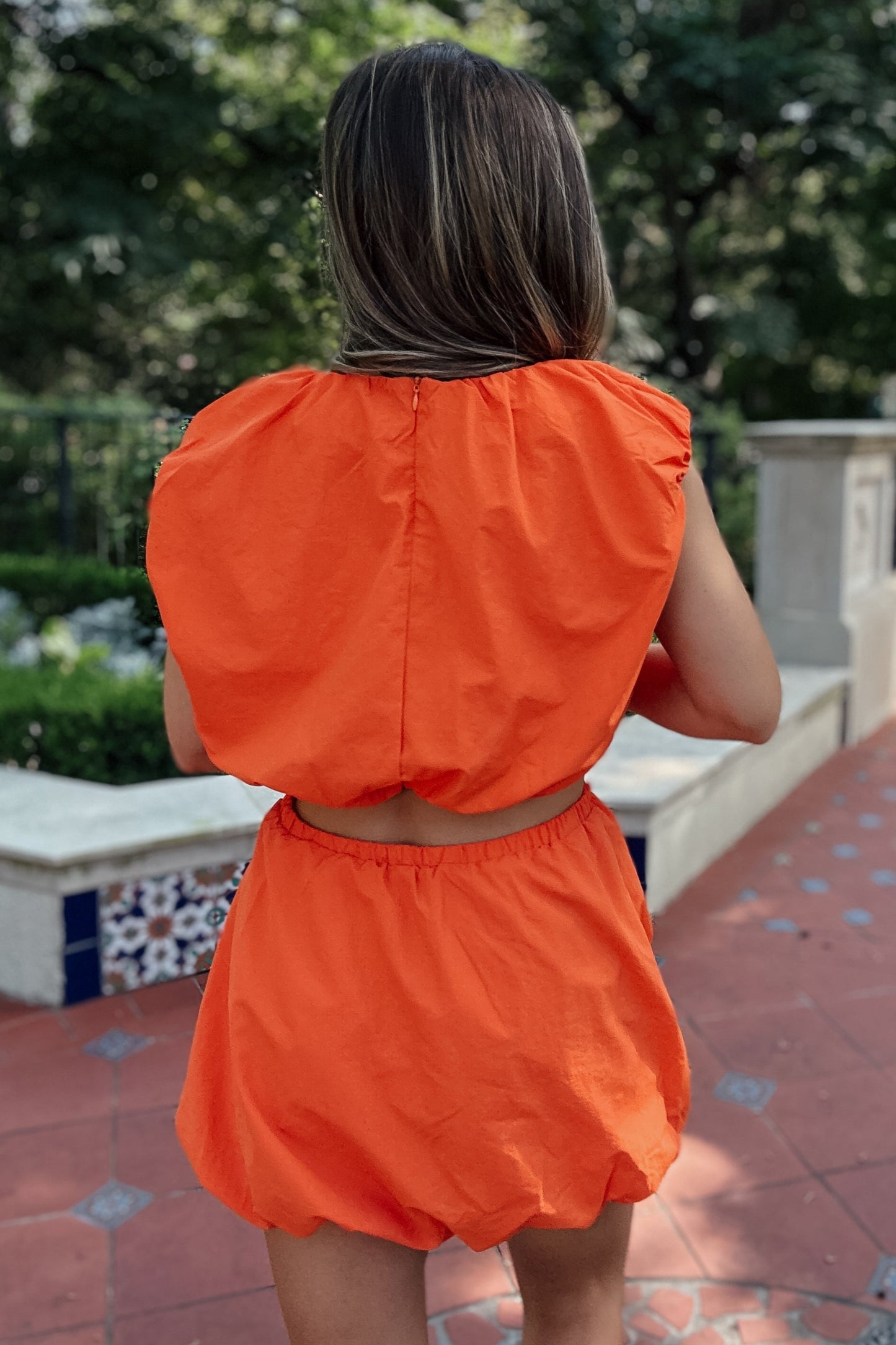 Citi Orange Bubble Skirt Set
