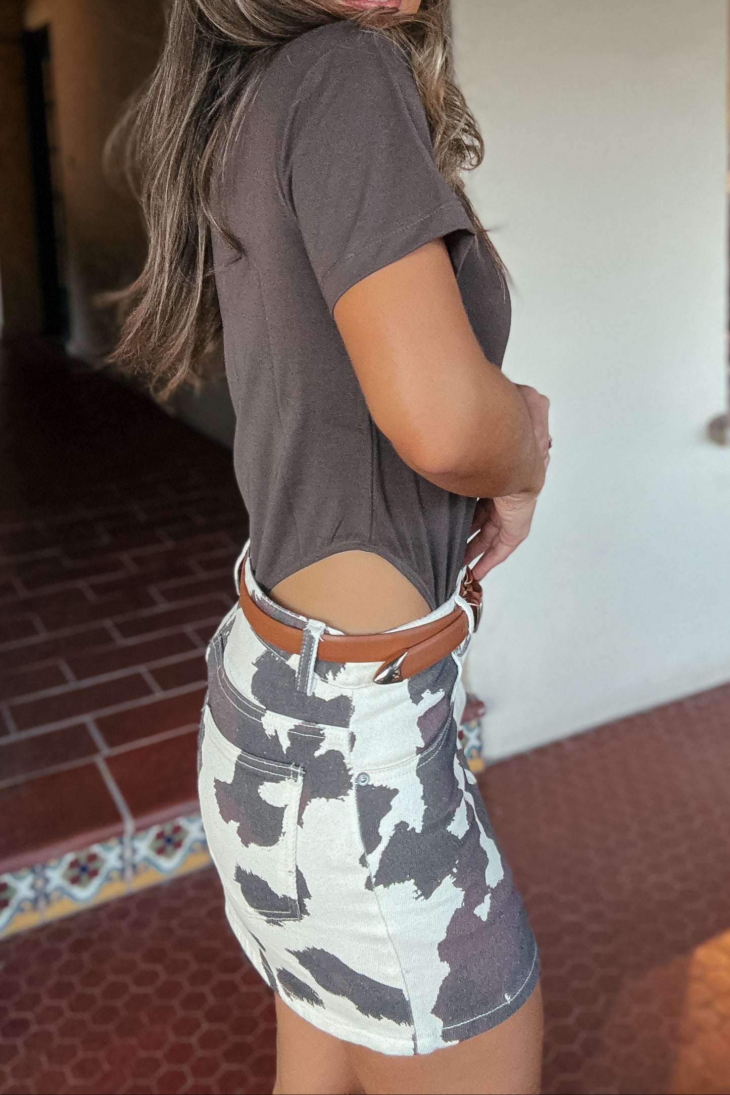 Millie Chocolate Brown Tee Bodysuit