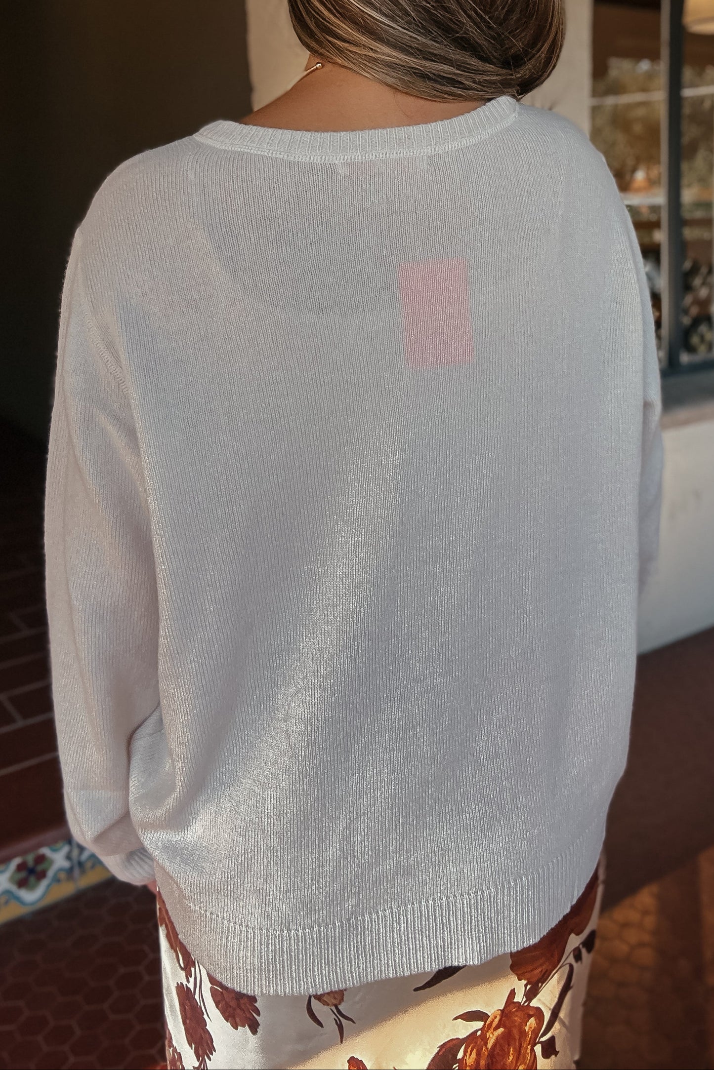 Mabel Long Sleeve Beige Sweater