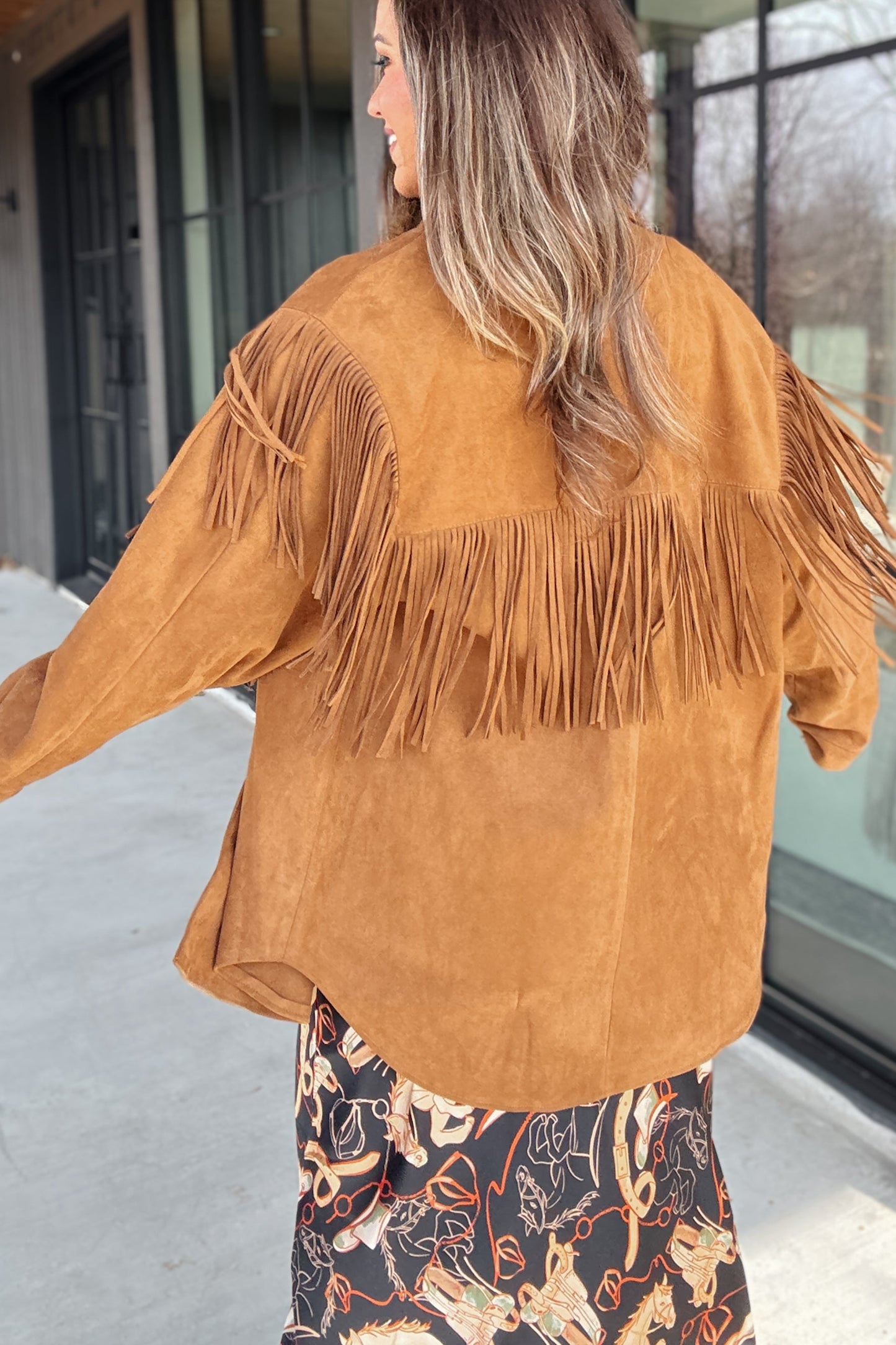 Montana Camel Fringe Jacket