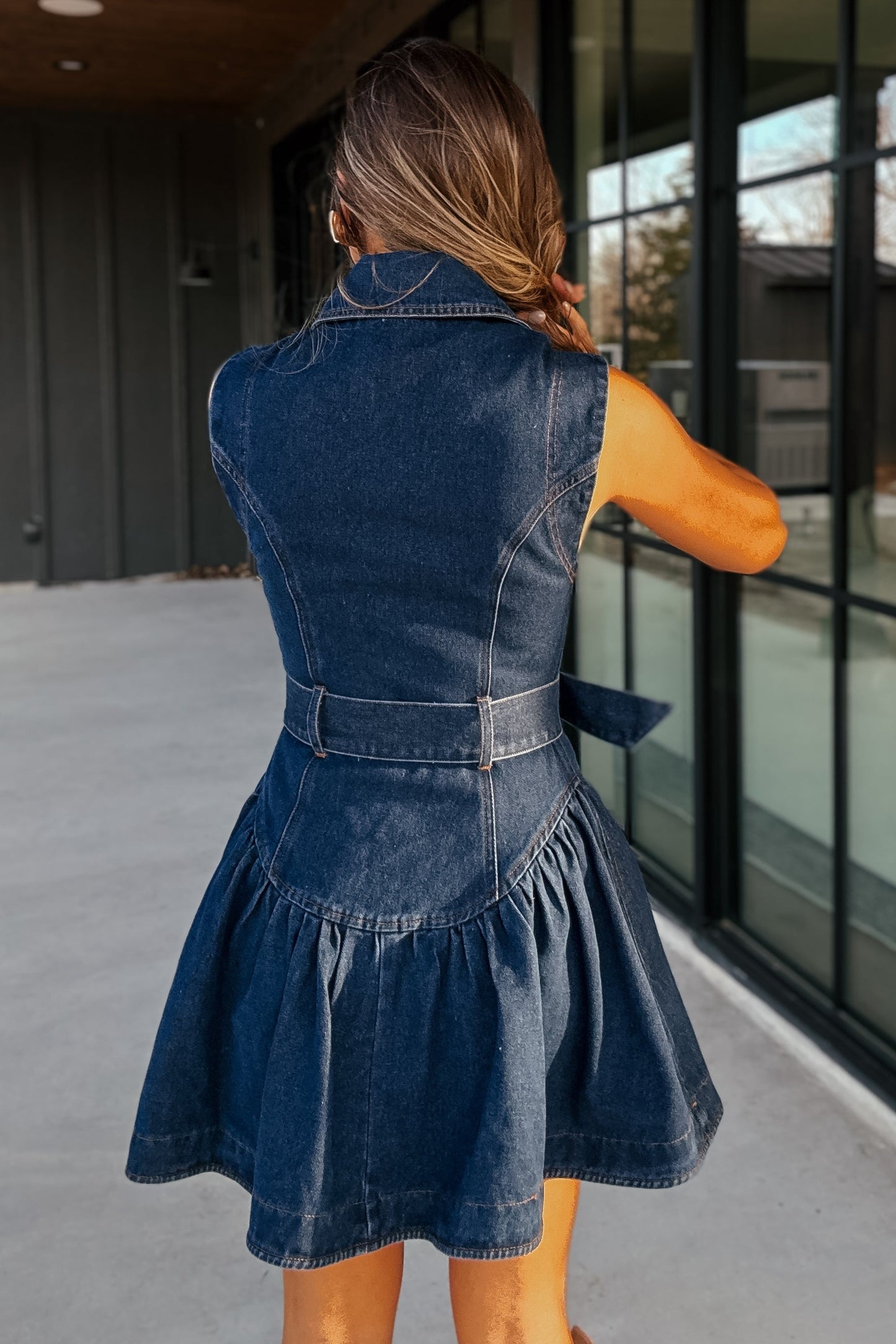 Knox Button Down Denim Mini Dress