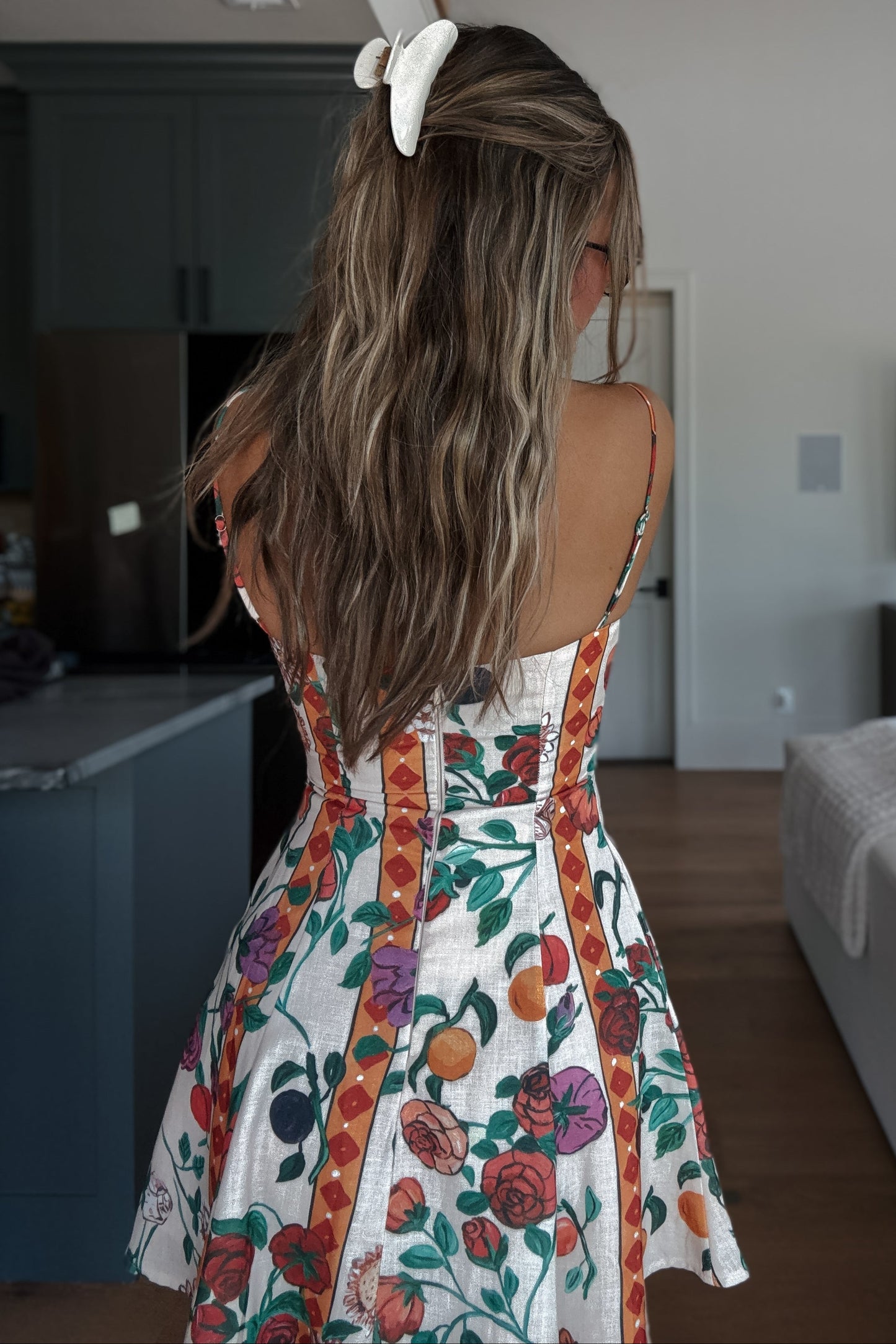 Marbella Italian Print Mini Dress
