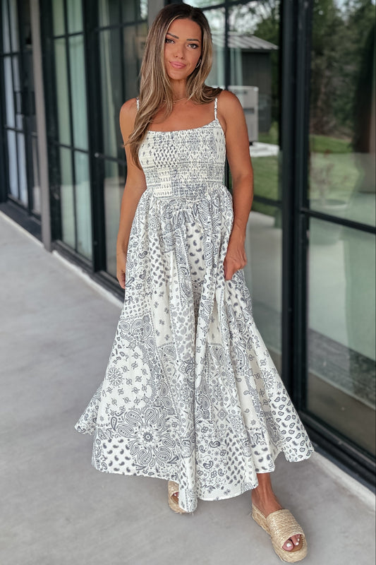 Lesley Bandana Print Maxi Dress