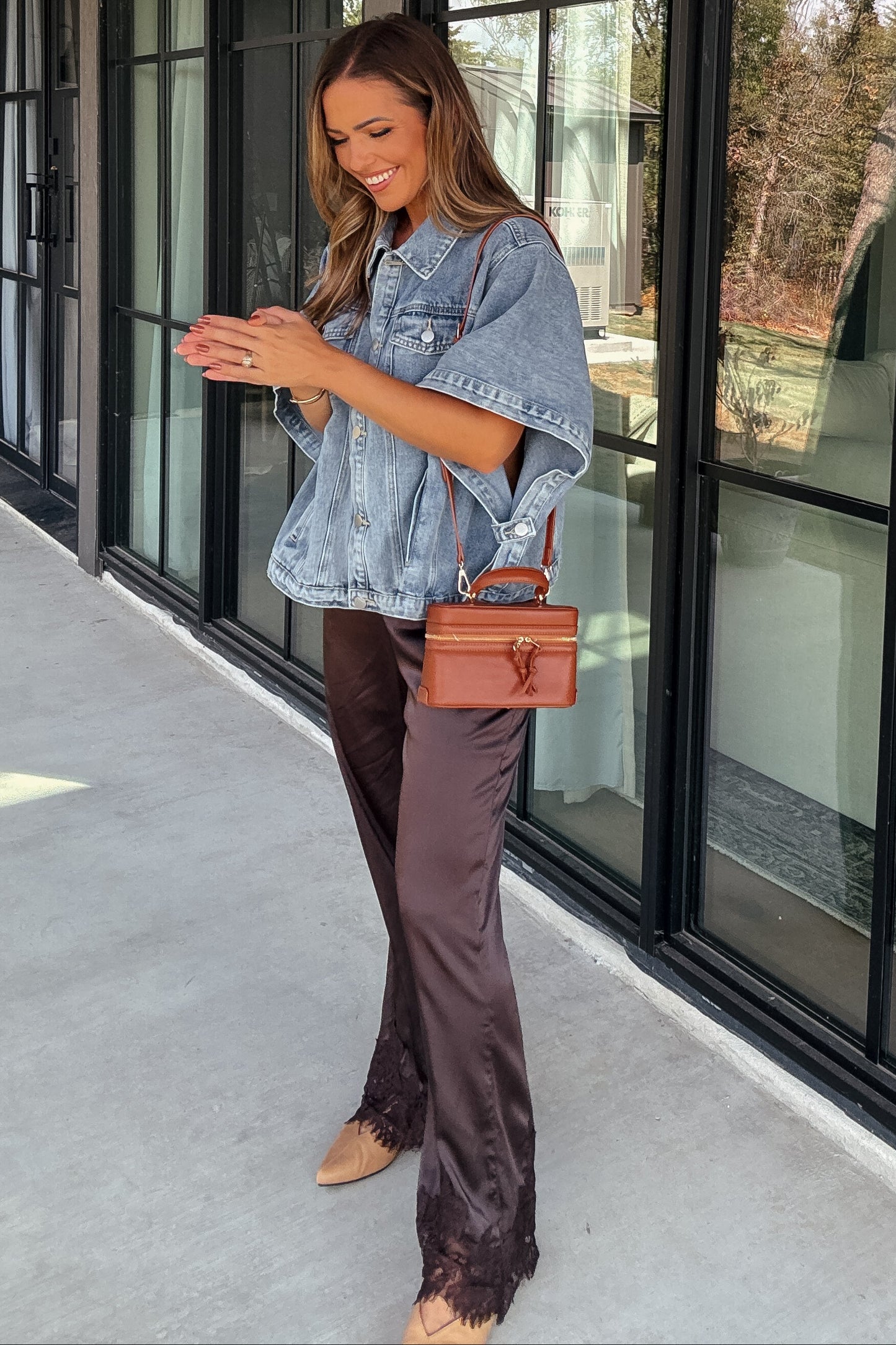 Kensington Chestnut Zipper Purse