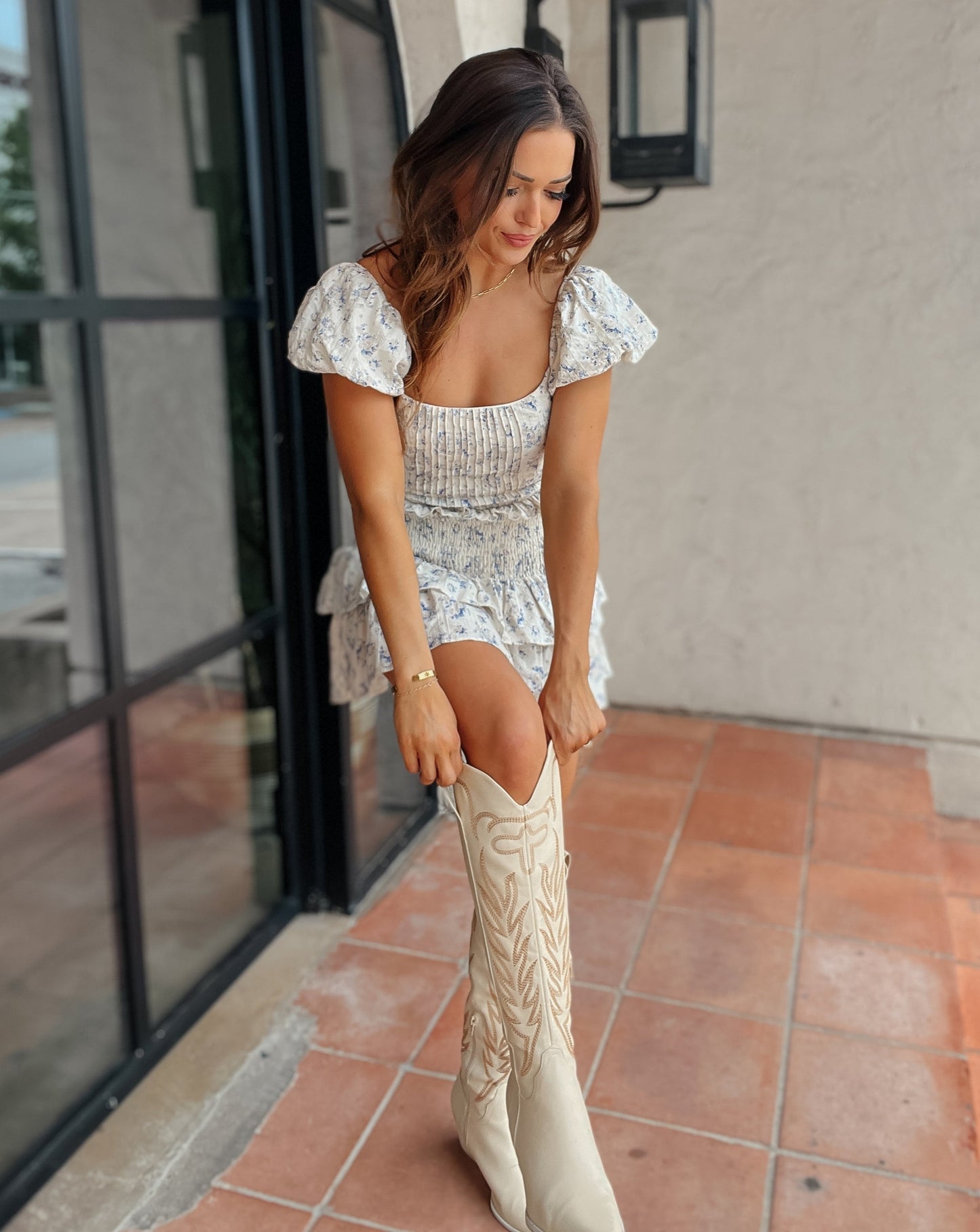 Claire Puff Sleeve Corset Top