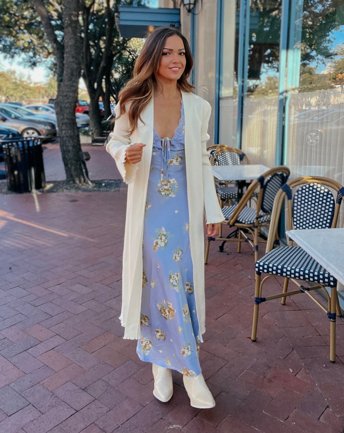 Michelle Cream Long Cardigan