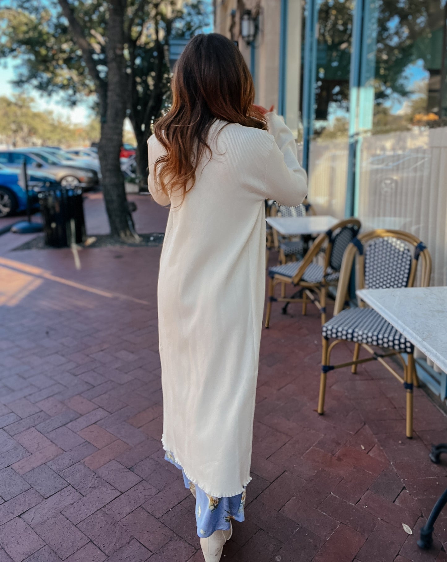 Michelle Cream Long Cardigan