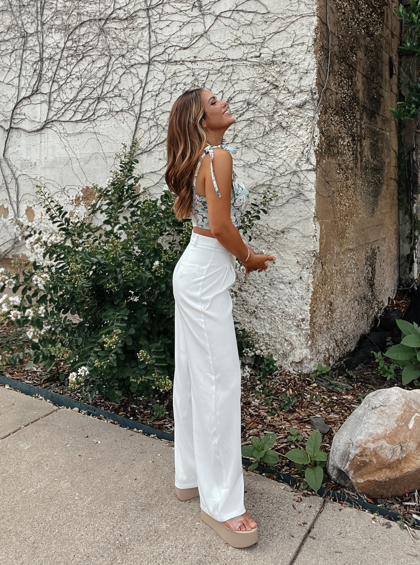 Reagan Floral Corset Crop Tank Top