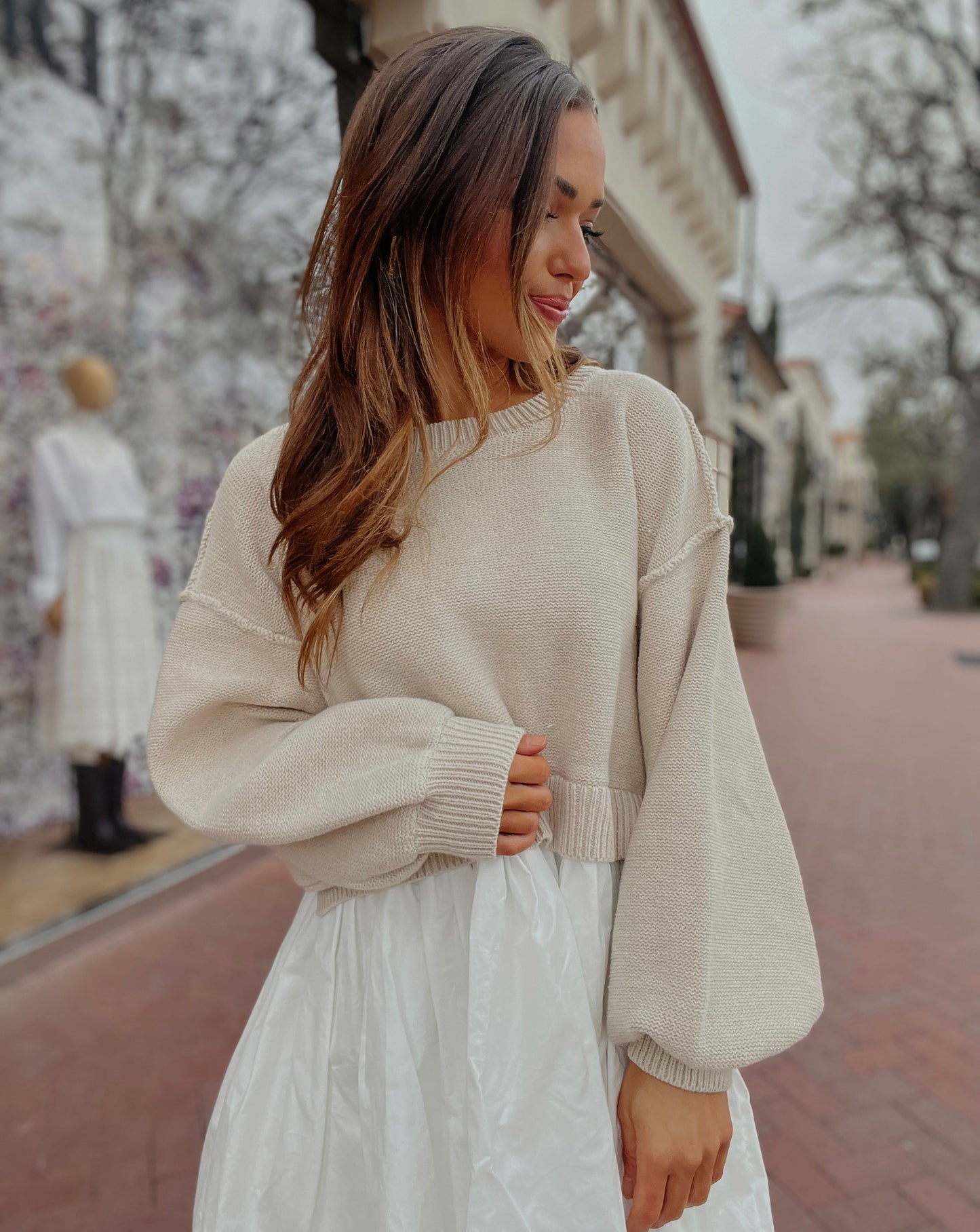 Izzy Oversized Sweater Contrast Mini Dress