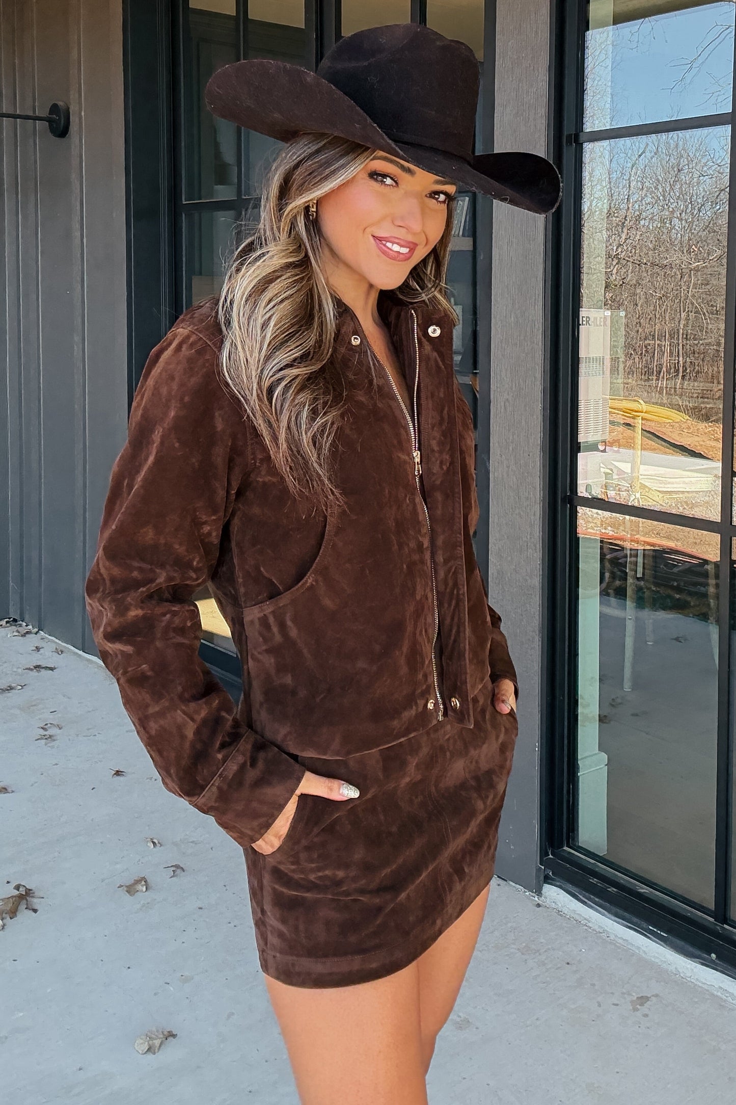 Cheyenne Brown Suede Jacket