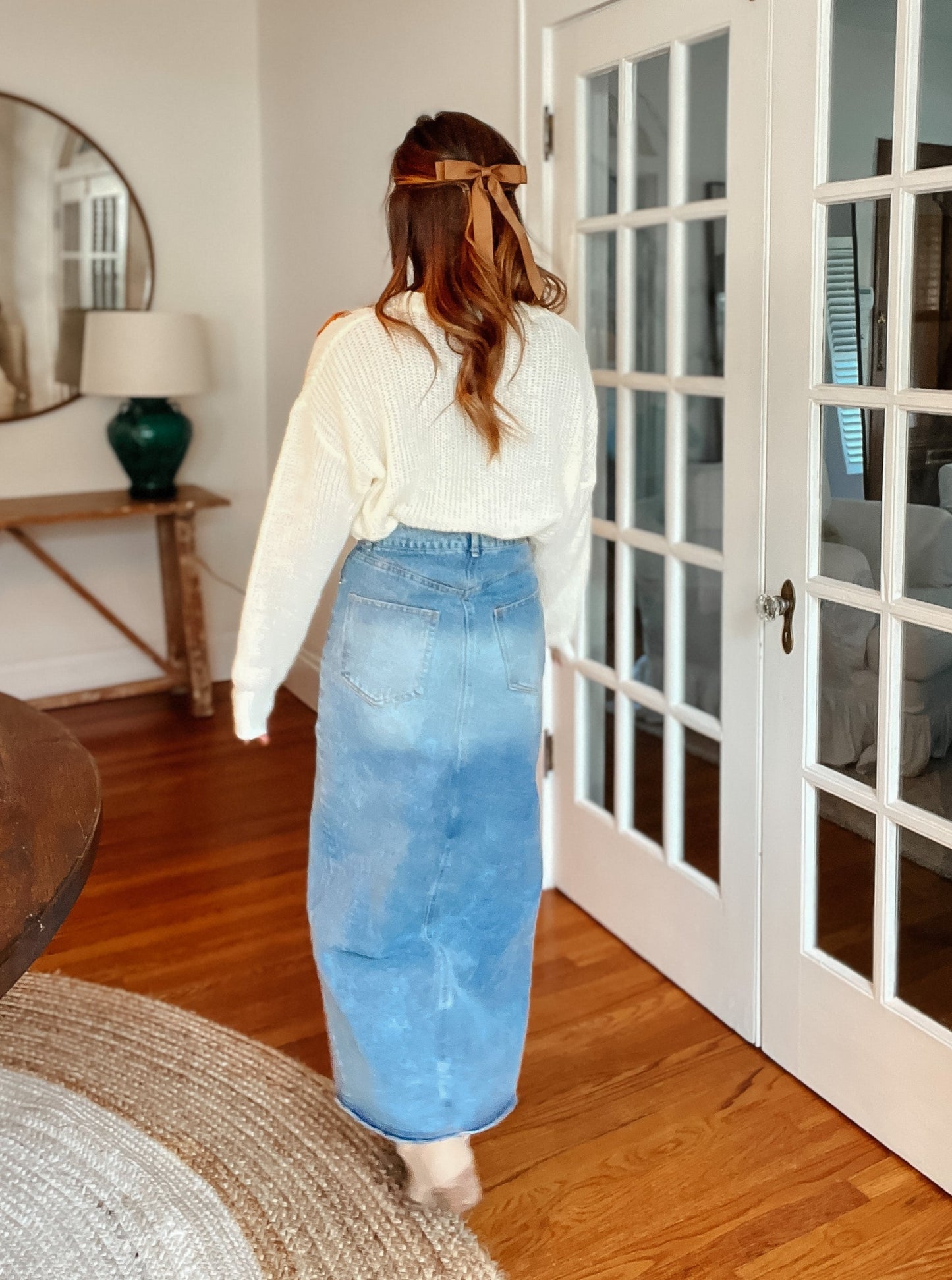 Stitched Pumpkin Sweater | Cream