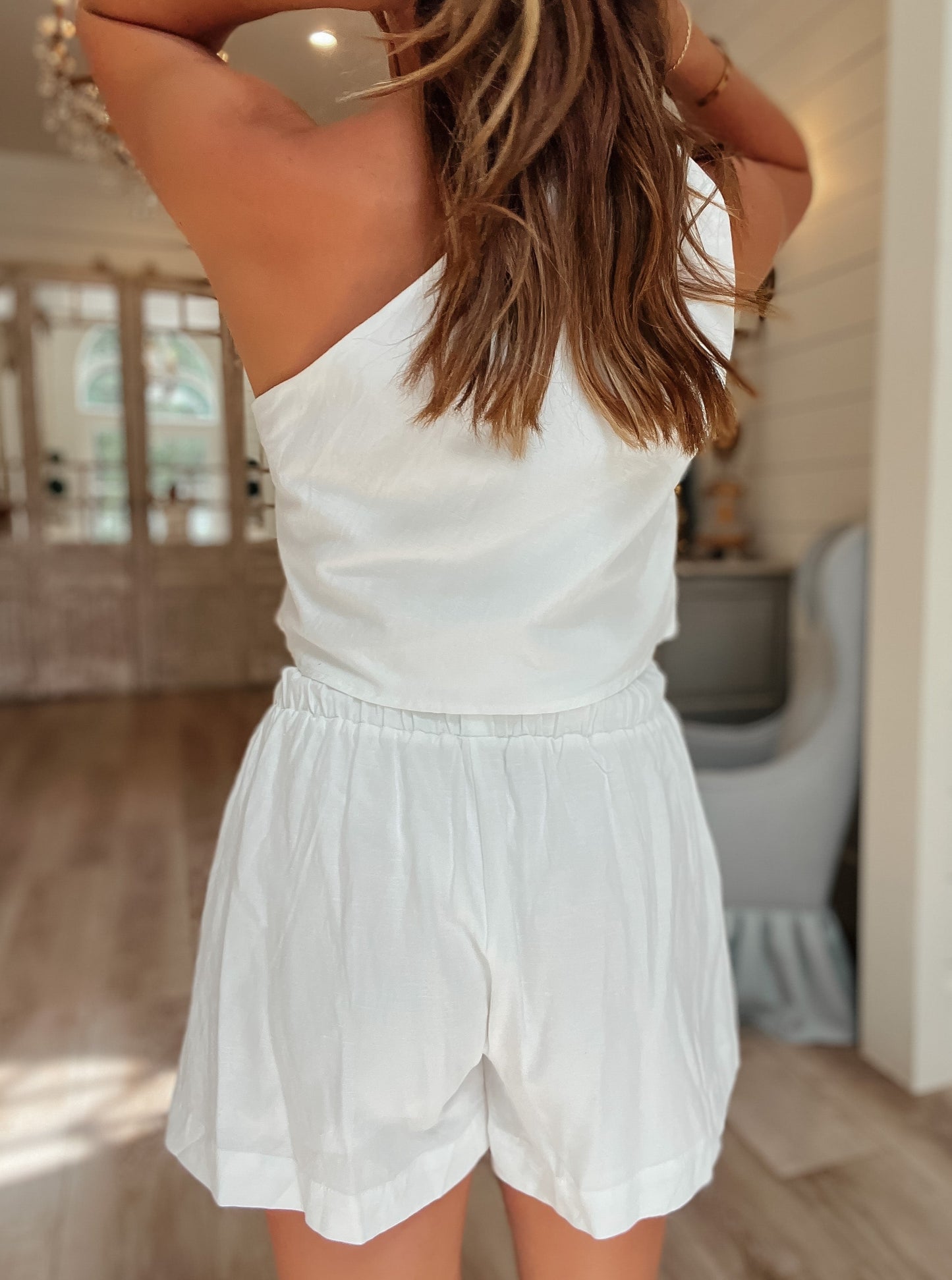Santorini White Linen Set