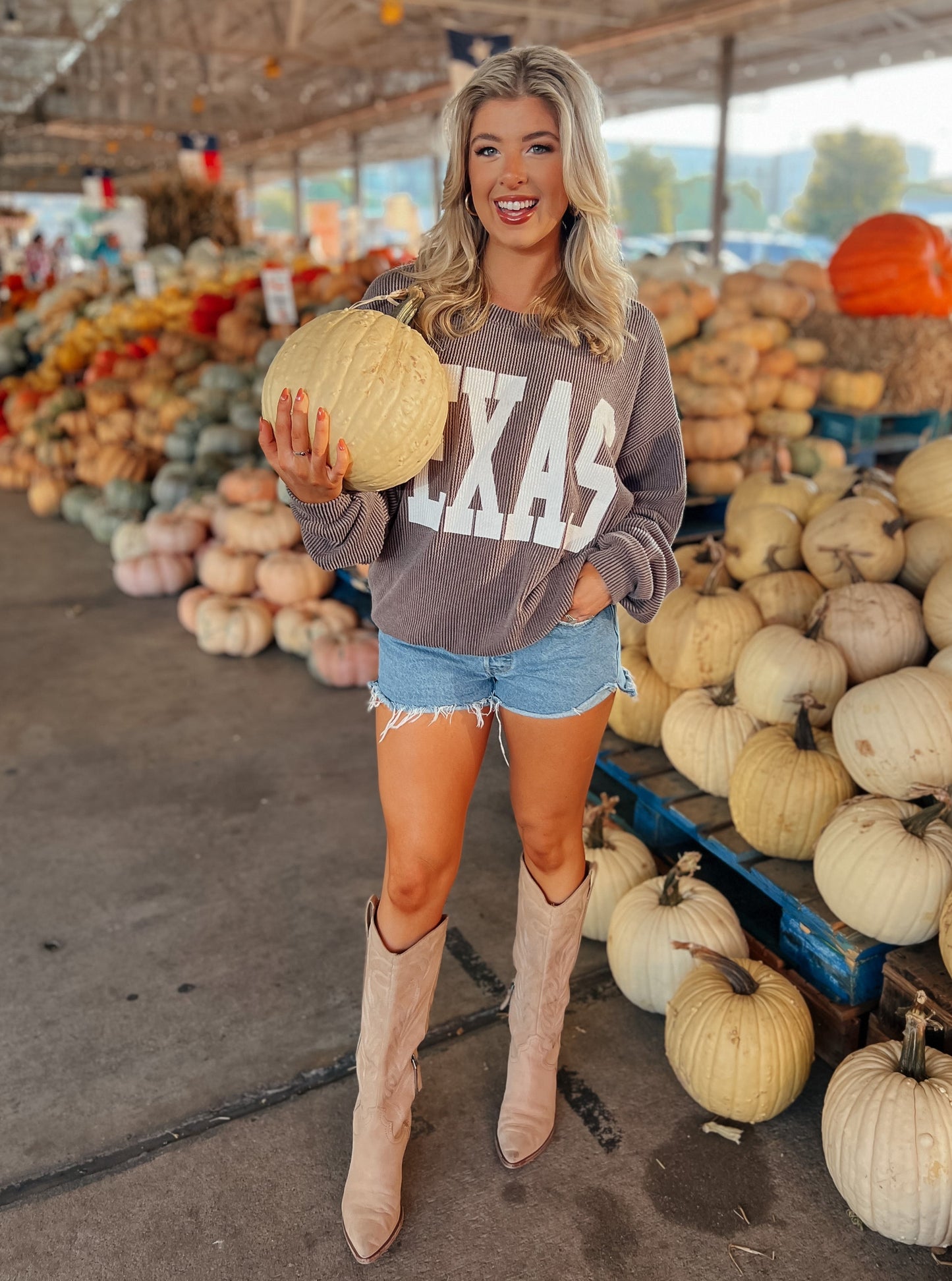 TEXAS Corded Pullover | Coffee