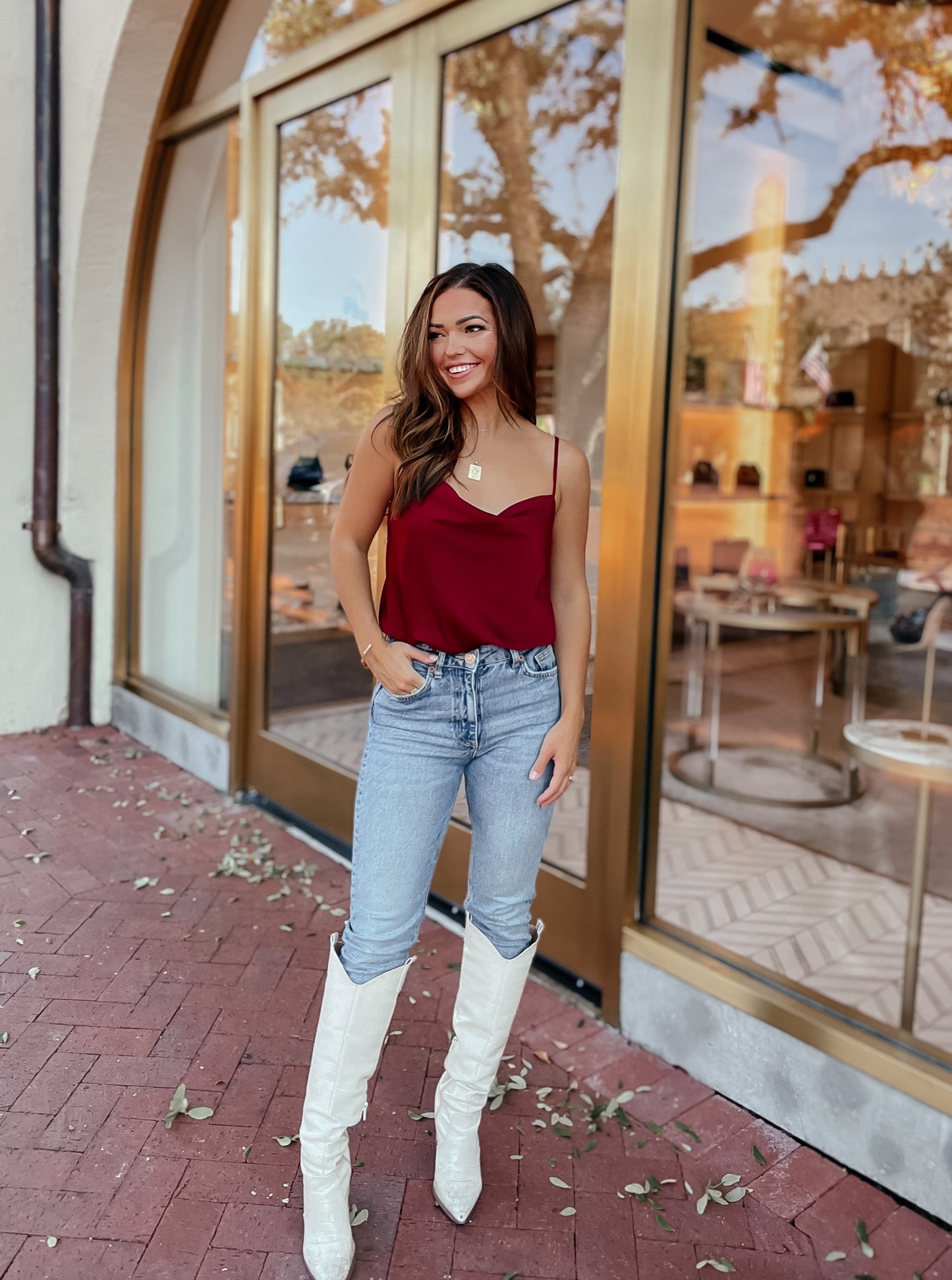 Burgundy Cowl Neck Bodysuit