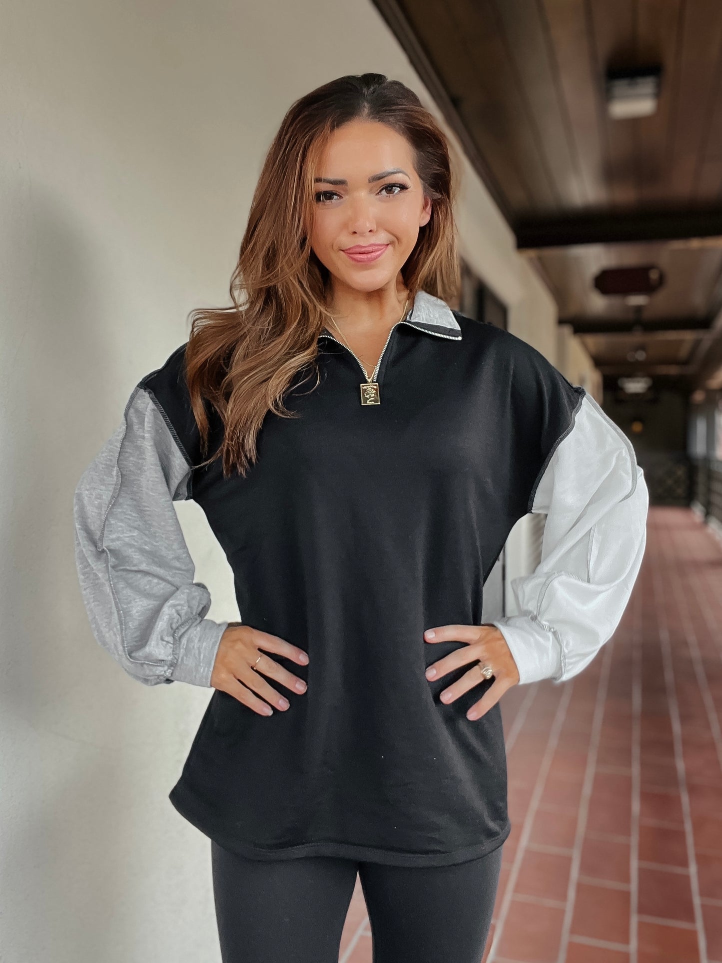 Ramsey Color Block Quarter-Zip Pullover