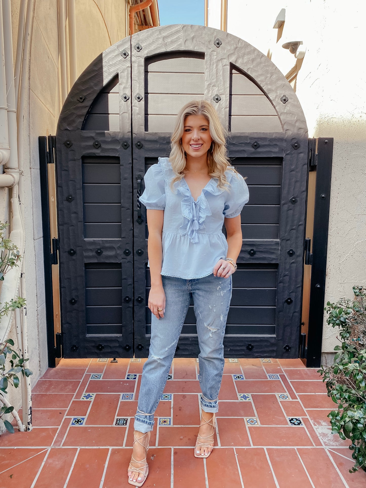 All the Frills for Whit Blouse