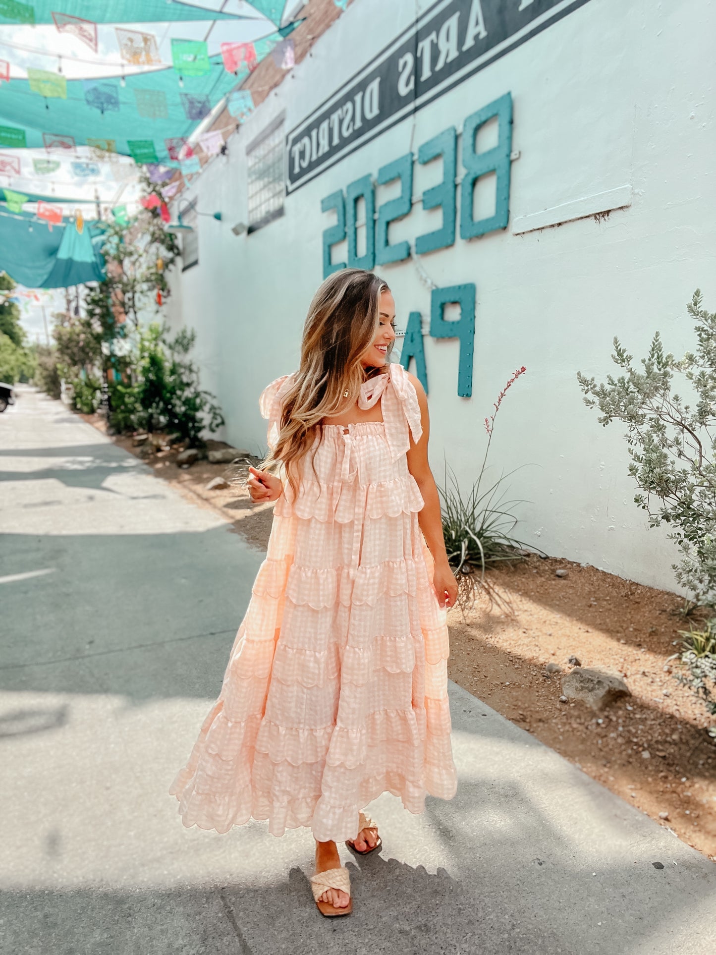 Pink Ruffle Tiered Ellie Dress