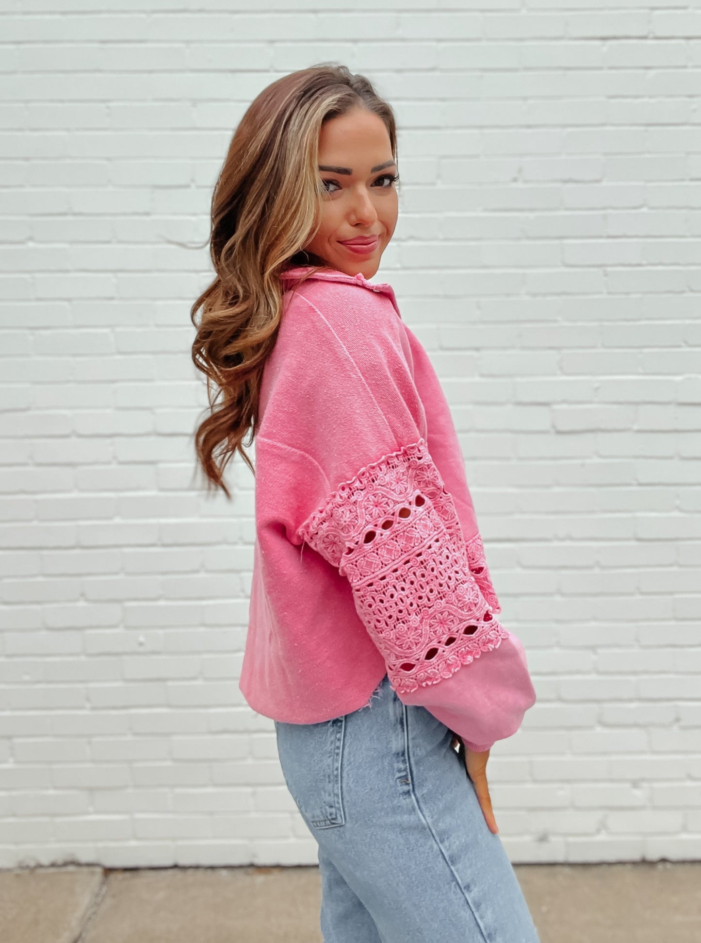 Viva Magenta Crochet Top