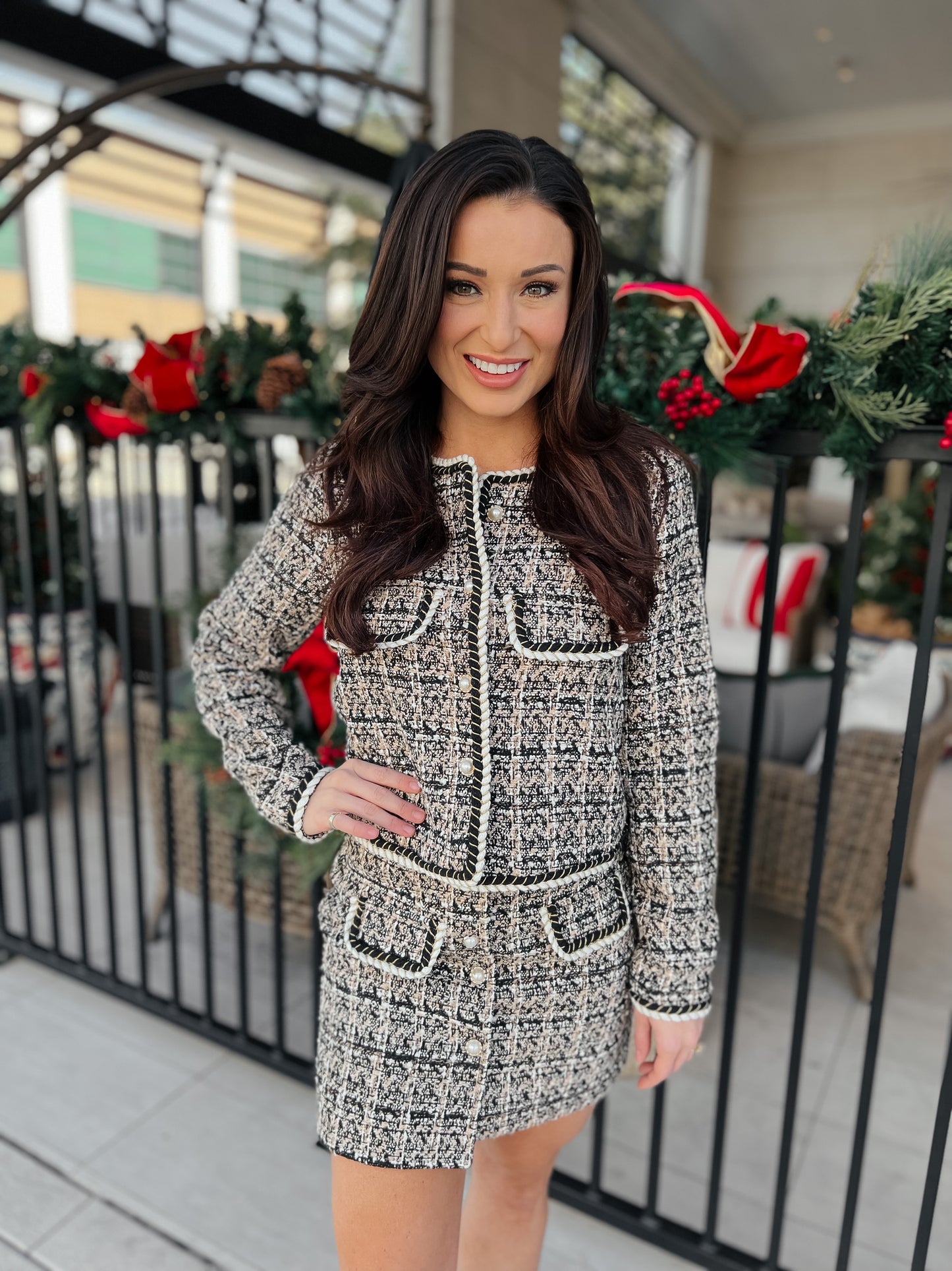 Pearls and Tweed Matching Skirt