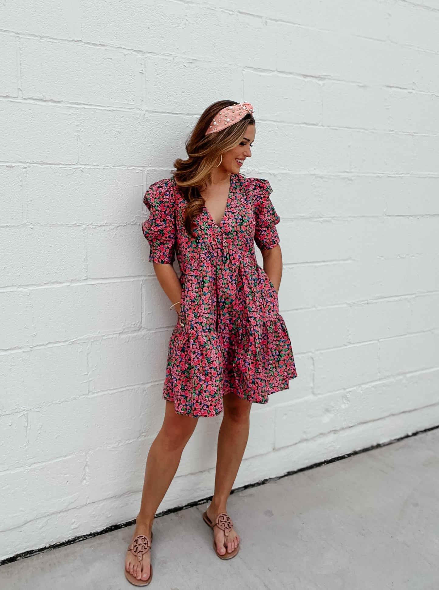 Parker Puff Sleeve Floral Dress