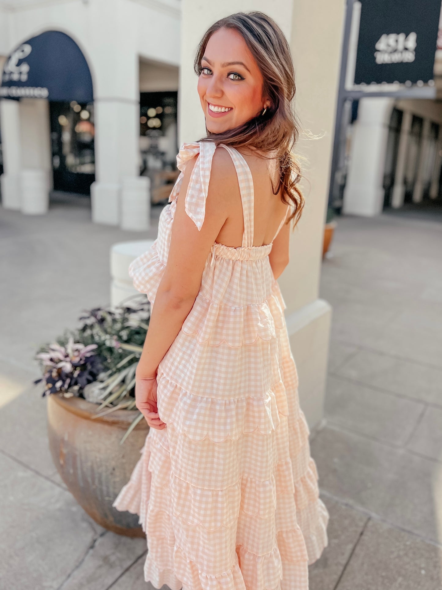 Pink Ruffle Tiered Ellie Dress