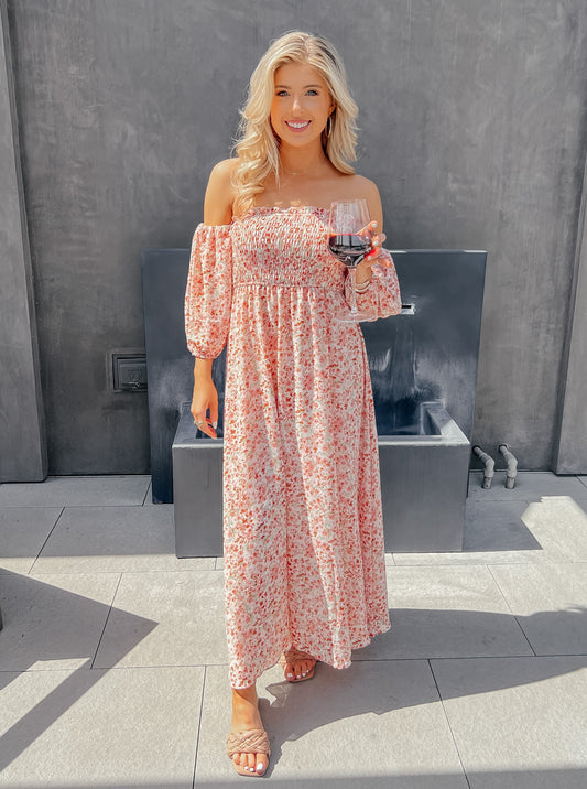 Olivia Off the Shoulder Midi Dress