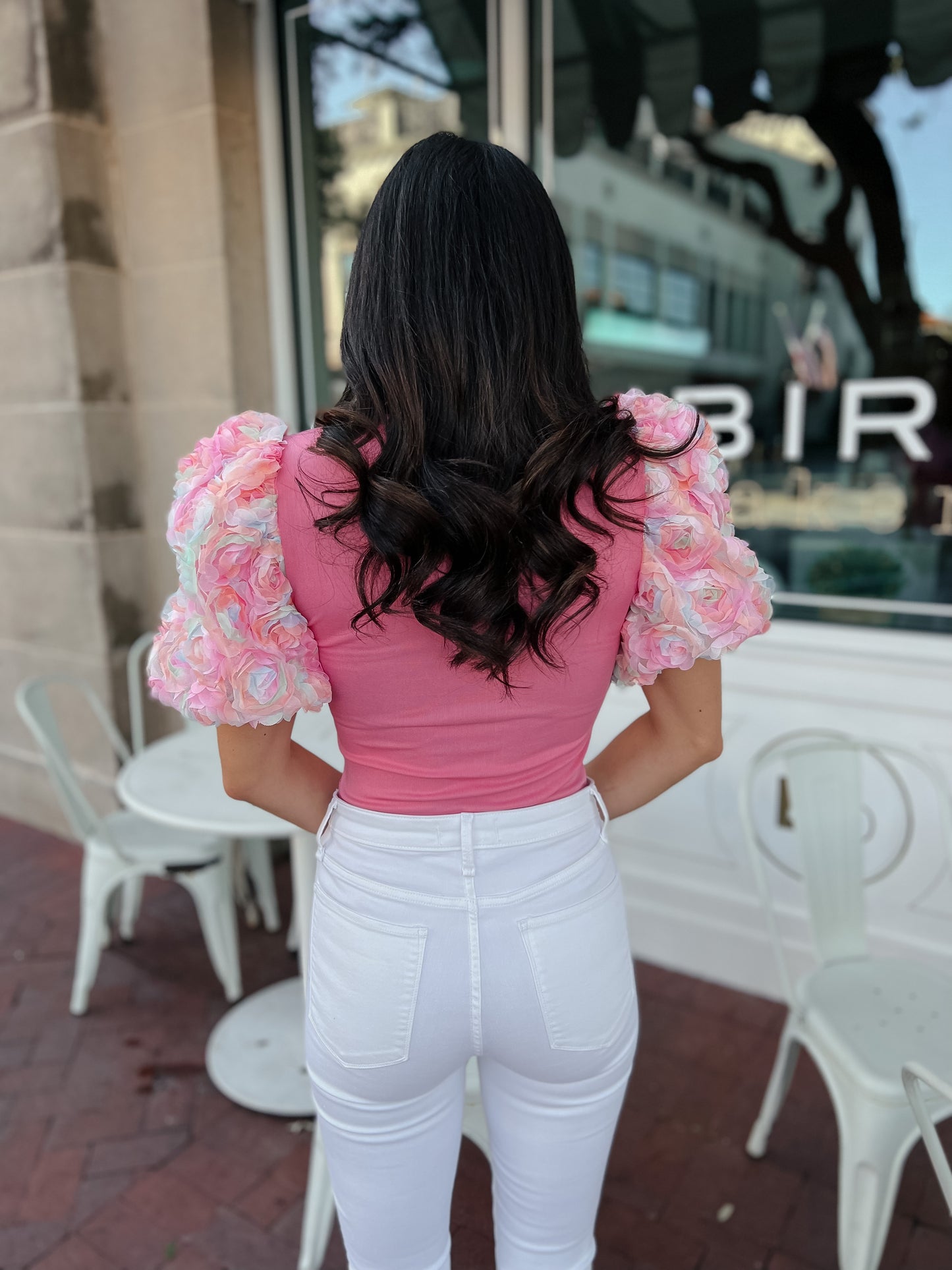 Rosy Puff Sleeve Bodysuit