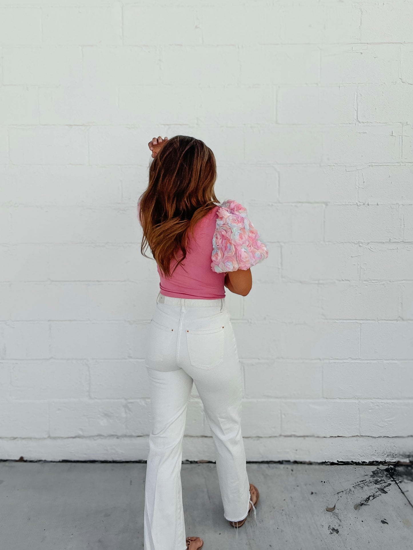 Rosy Puff Sleeve Bodysuit