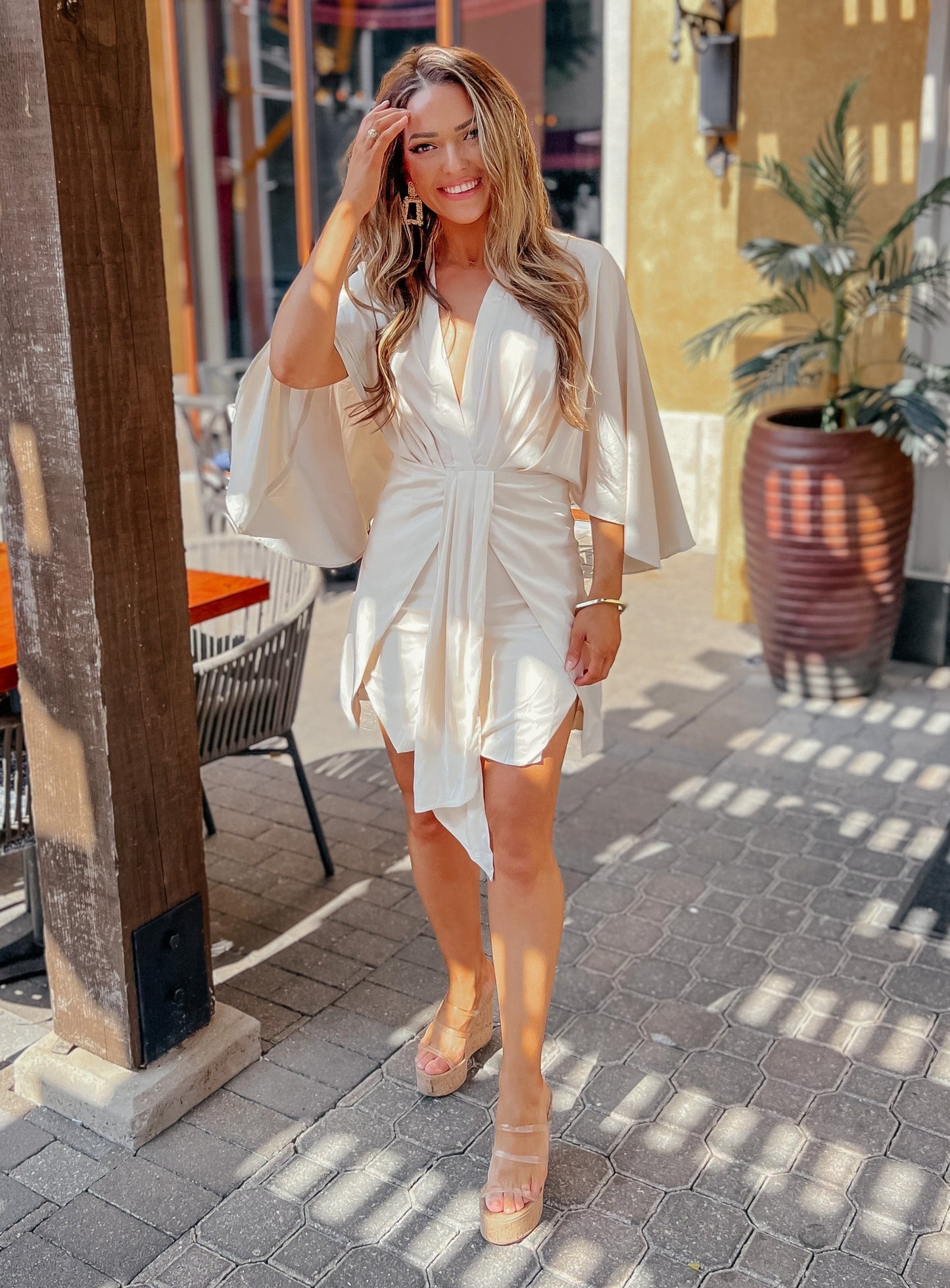 Yours Truly Cream Dress