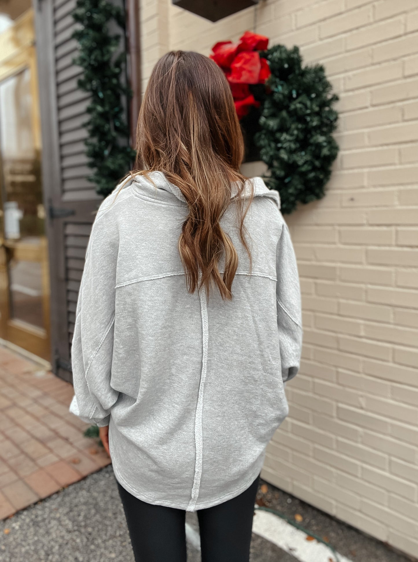 Heather Grey Loose Fit Pullover