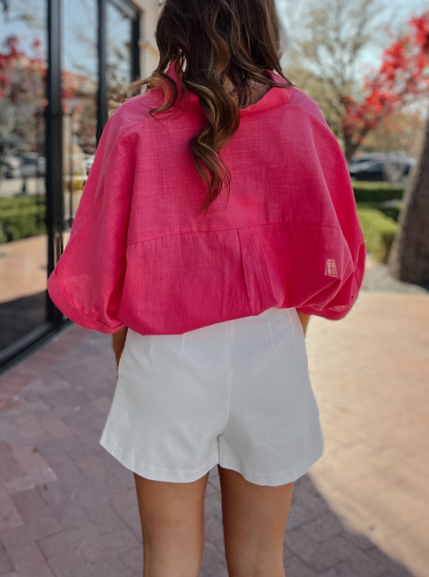 Jessie White High-Waisted Shorts