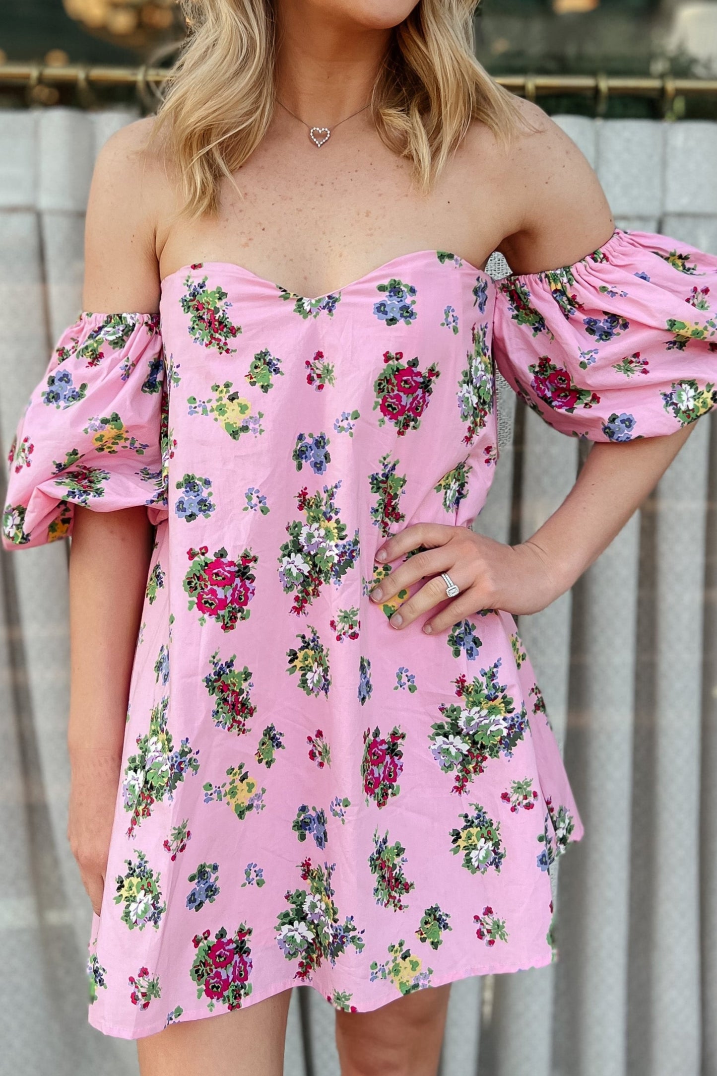 Bloomin' Floral Off The Shoulder Dress
