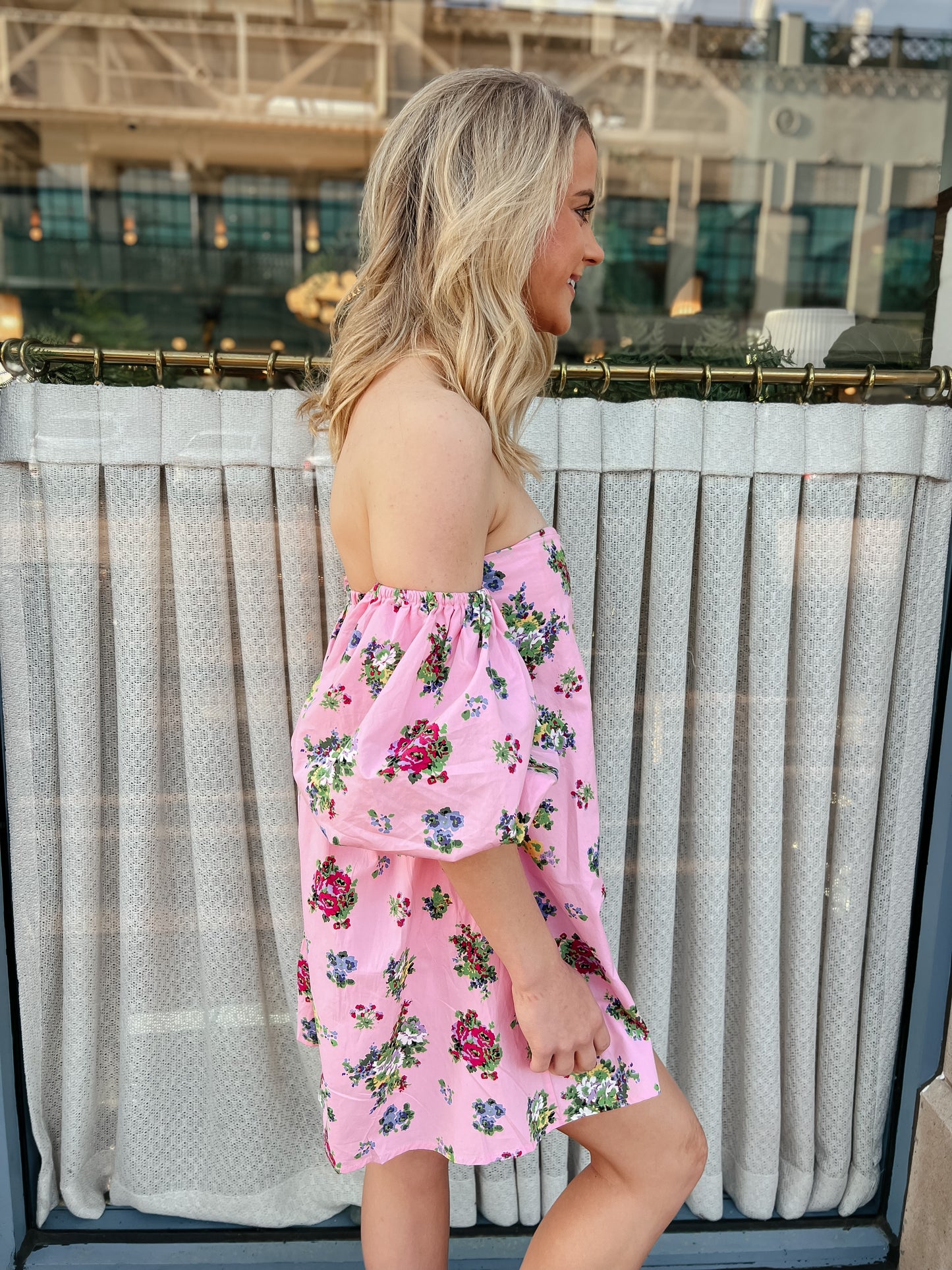 Bloomin' Floral Off The Shoulder Dress
